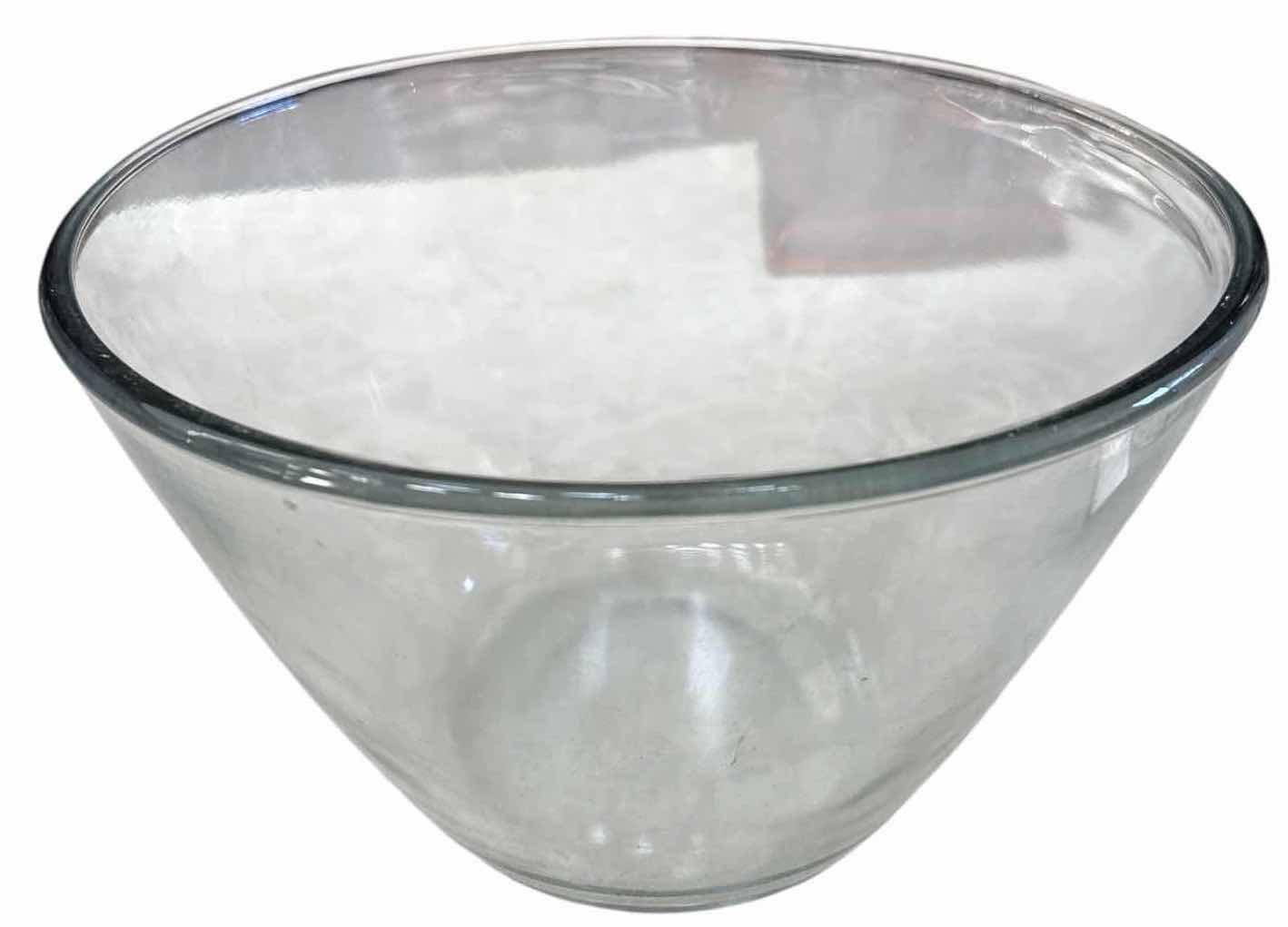 Photo 1 of 2-PCS CLEAR GLASS MIXING & SERVING BOWLS