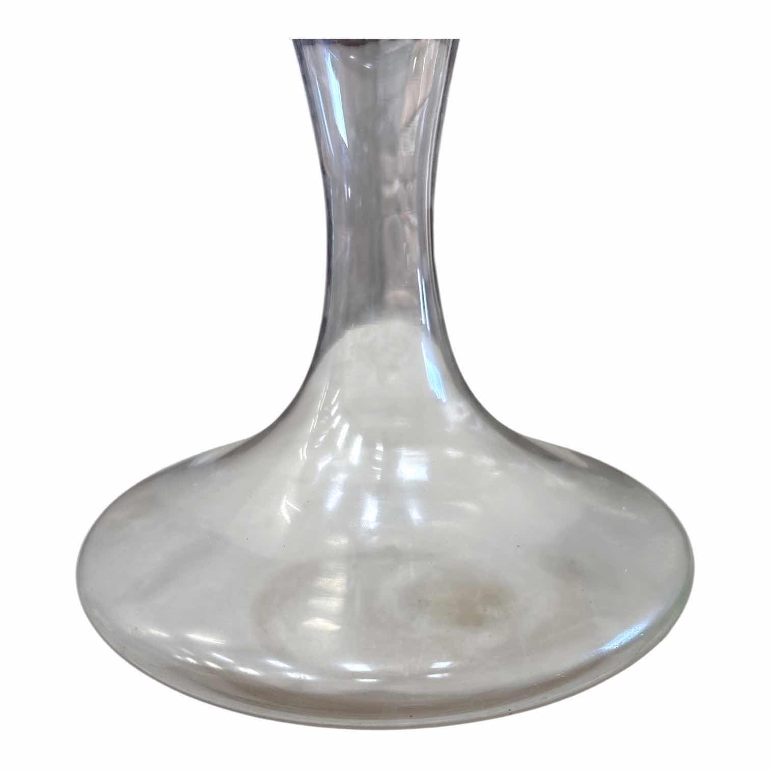 Photo 1 of CLEAR GLASS WINE DECANTER WITH BALL STOPPER H11”