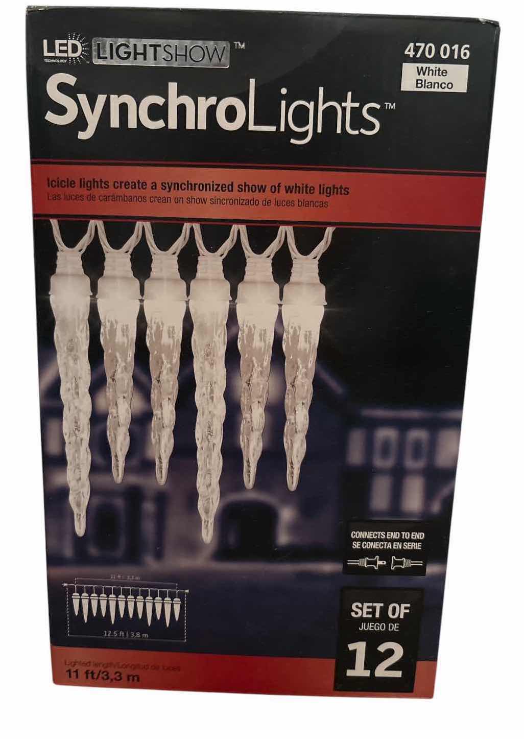 Photo 1 of 4-PCS CHRISTMAS INDOOR/OUTDOOR LIGHTS & SYNCHROLIGHTS LED ICICLE LIGHTS