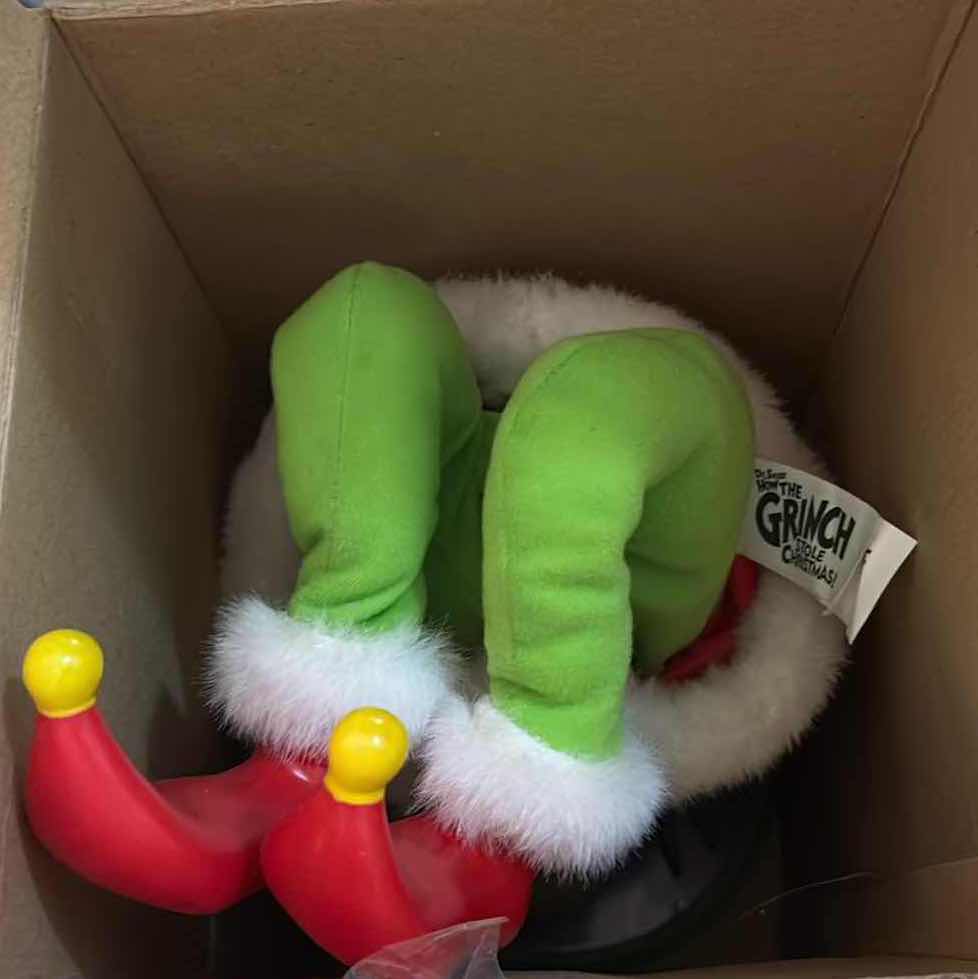 Photo 1 of DR. SEUSS HOW THE GRINCH STOLE CHRISTMAS ANIMATED DANCING JIGGLING GRINCH W/ BOX H16”
