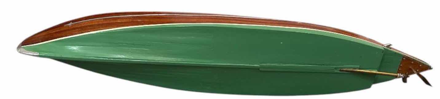 Photo 1 of LARGE HANDCRAFTED WOODEN “TYPHOON” VINTAGE SPEEDBOAT DISPLAY MODEL L43”