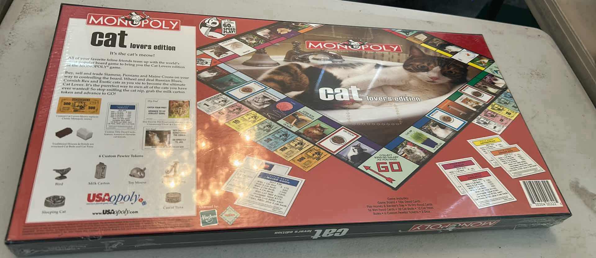 Photo 1 of FACTORY SEALED CAT LOVERS EDITION MONOPOLY
