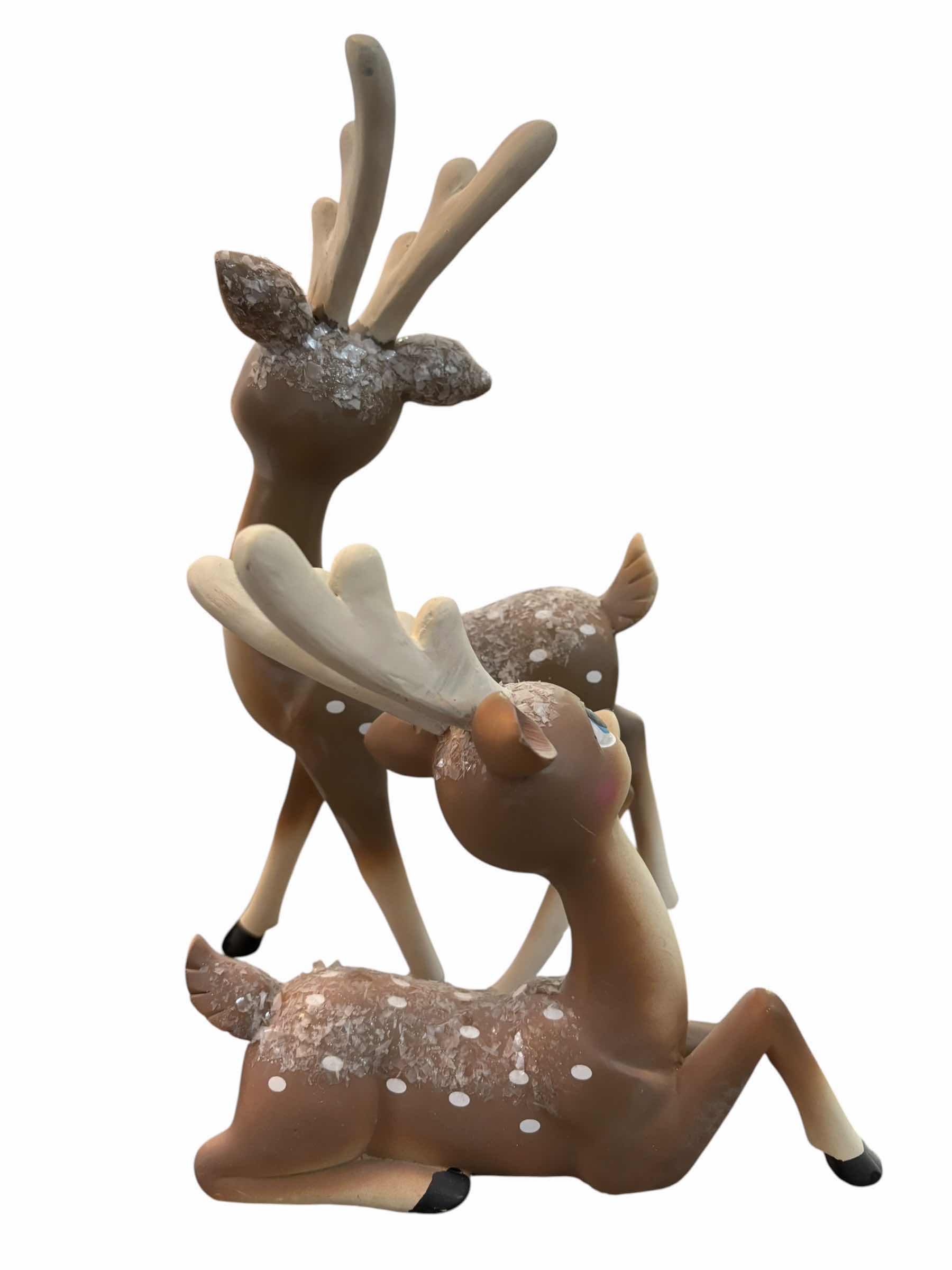 Photo 1 of VINTAGE STYLE RETRO CHRISTMAS DEER FIGURINES