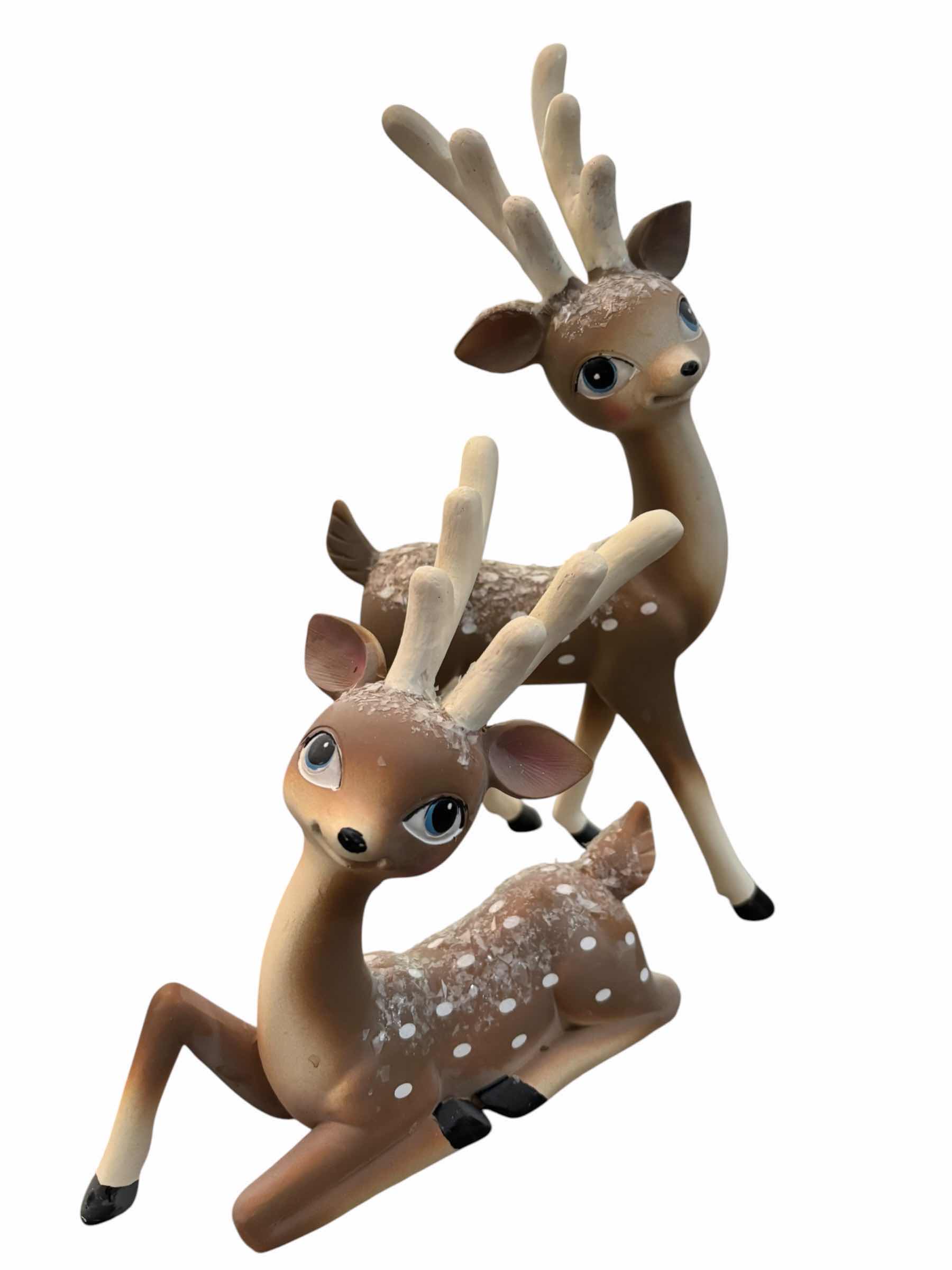 Photo 1 of VINTAGE STYLE RETRO CHRISTMAS DEER FIGURINES