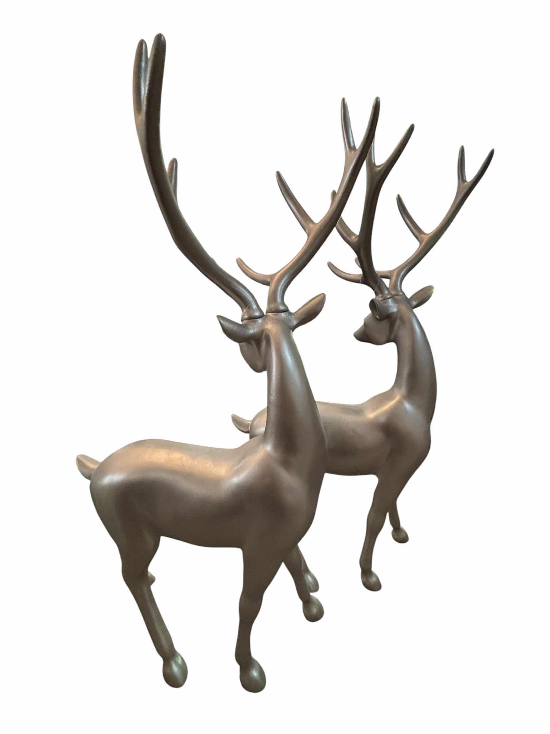 Photo 1 of SET OF SILVER TONED REINDEER CHRISTMAS DECOR H20”