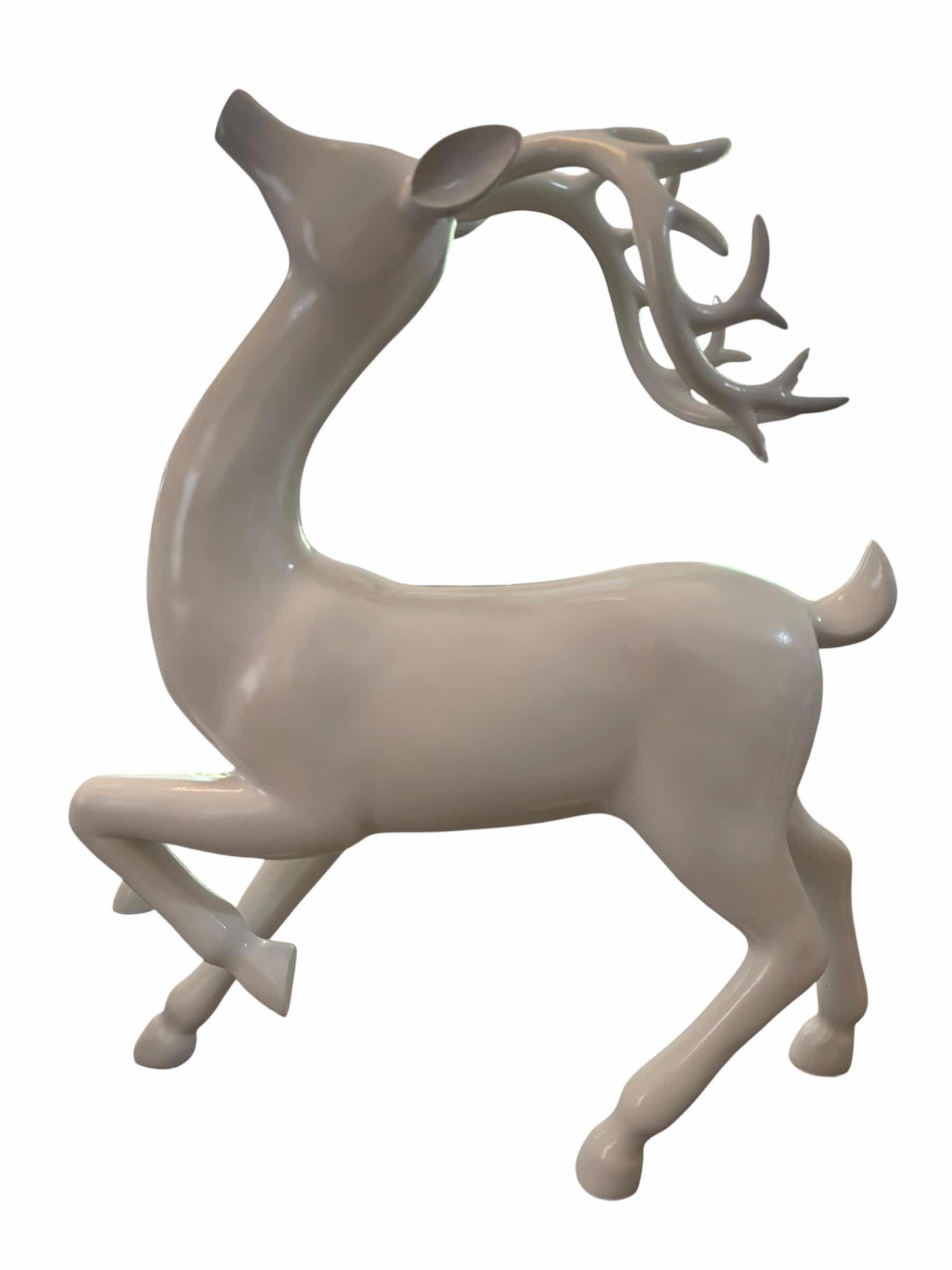 Photo 1 of WHITE REINDEER CHRISTMAS HOME DECOR H17”