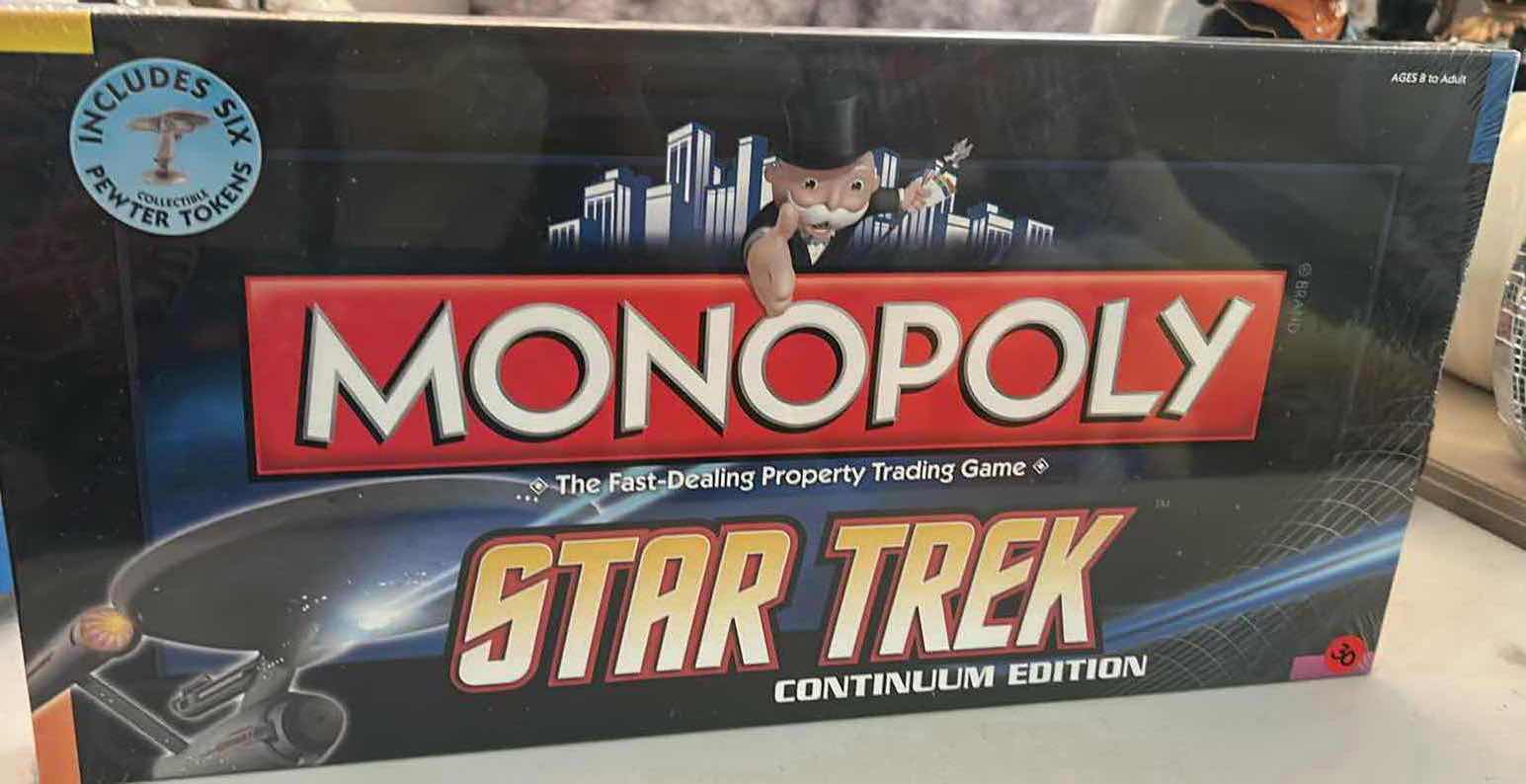 Photo 1 of FACTORY SEALED MONOPOLY GAME "STAR TREK" CONTINUUM EDITION