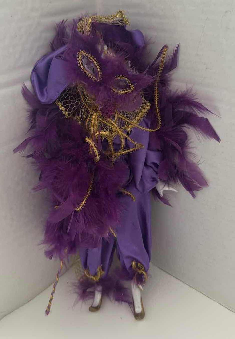 Photo 1 of PORCELAIN MARDI GRAS FIGURINE 19”H