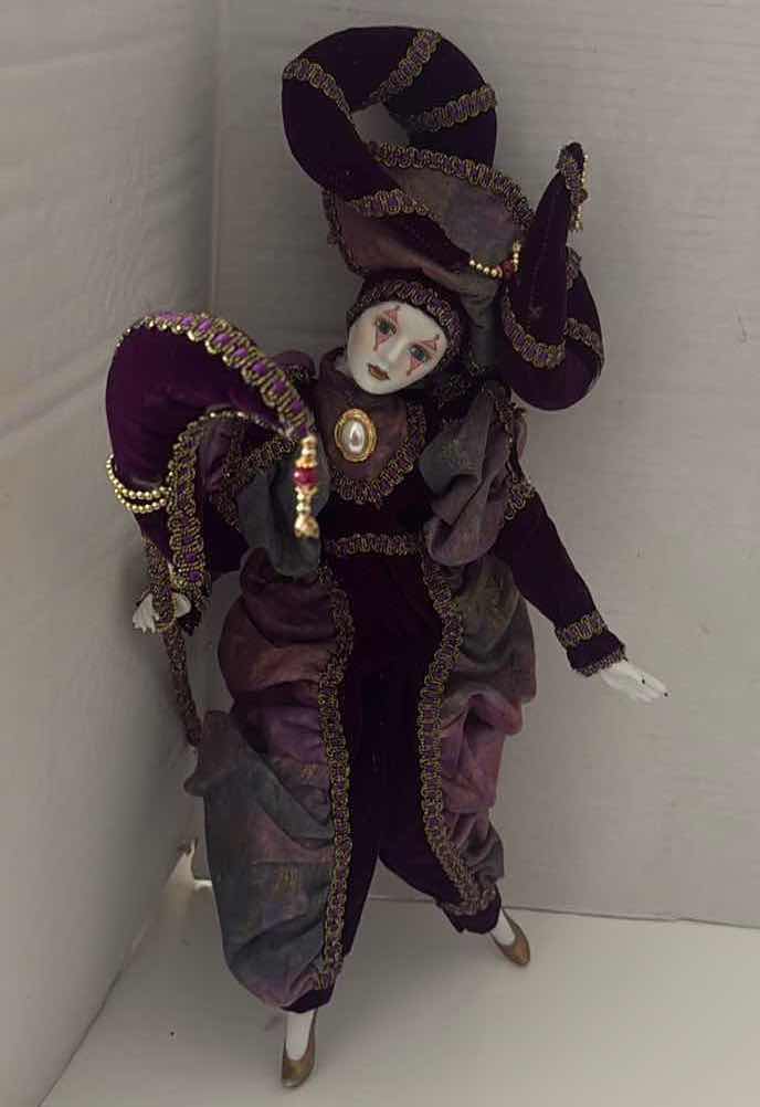 Photo 1 of PORCELAIN MARDI GRAS FIGURINE 21”H
