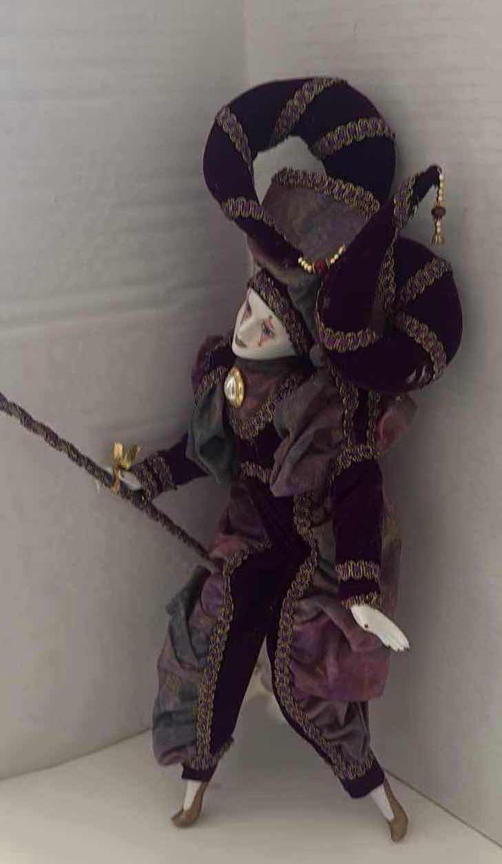 Photo 1 of PORCELAIN MARDI GRAS FIGURINE 21”H