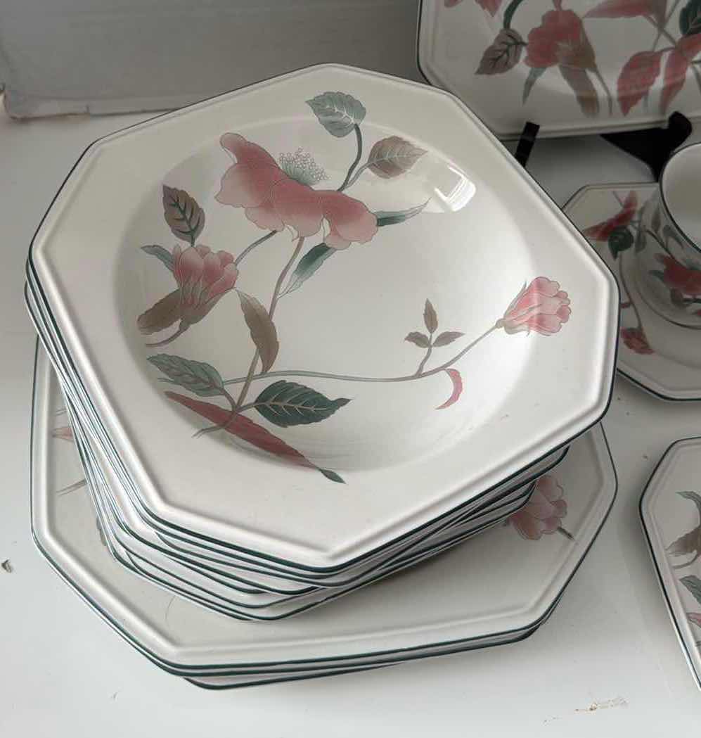 Photo 1 of 19 PCS-MIKASA CONTINENTAL “SILK FLOWERS” DISHES