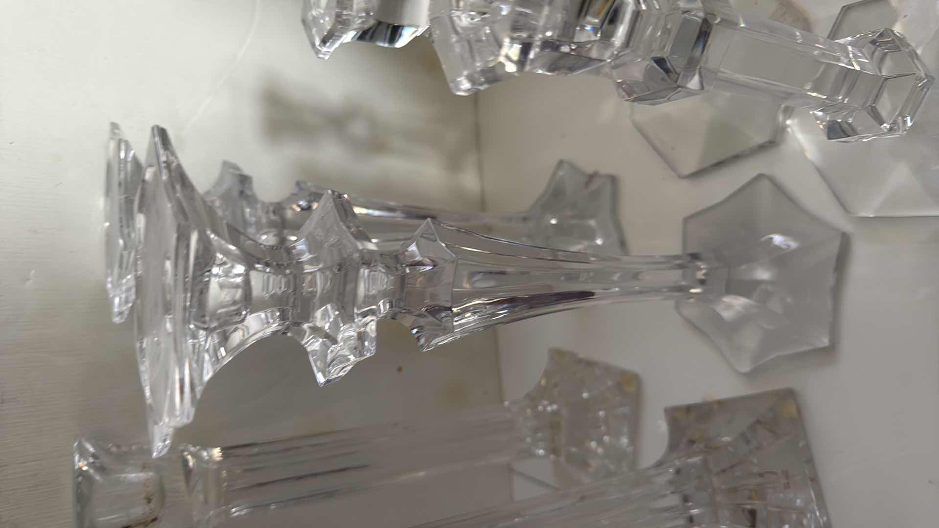 Photo 1 of 6-GLASS CANDLEHOLDERS