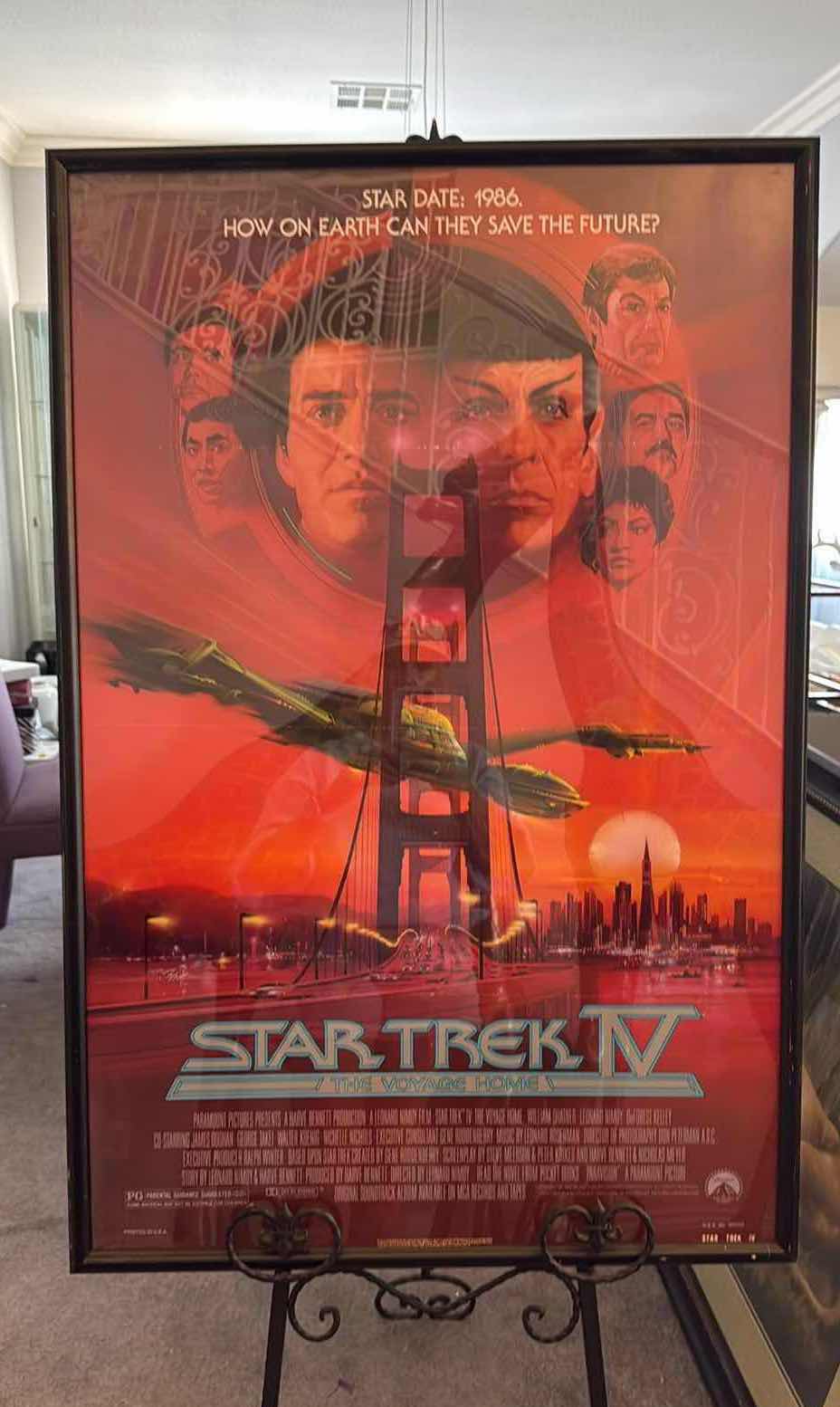 Photo 1 of FRAMED STAR TREK IV POSTER 28”x 42”
