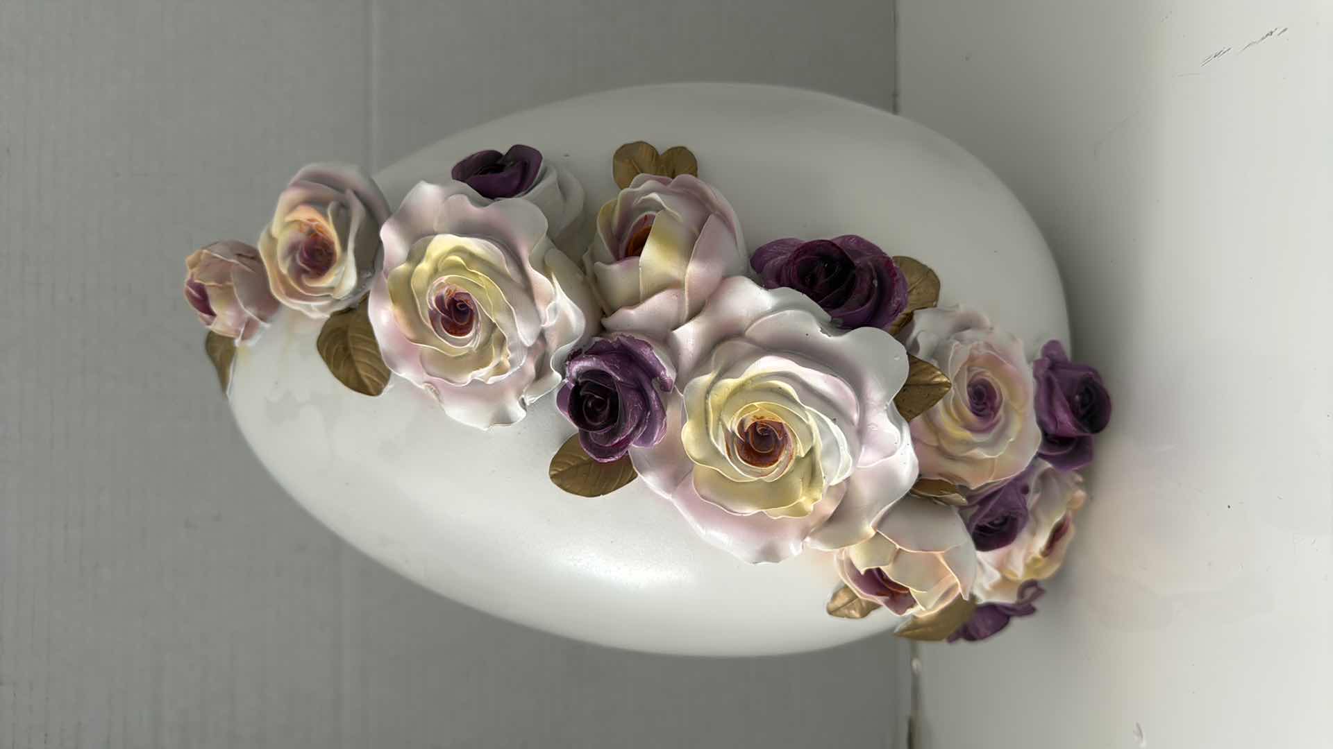 Photo 1 of LAURA ASHLEY CERAMIC FLORAL EASTER EGG H15” W11”