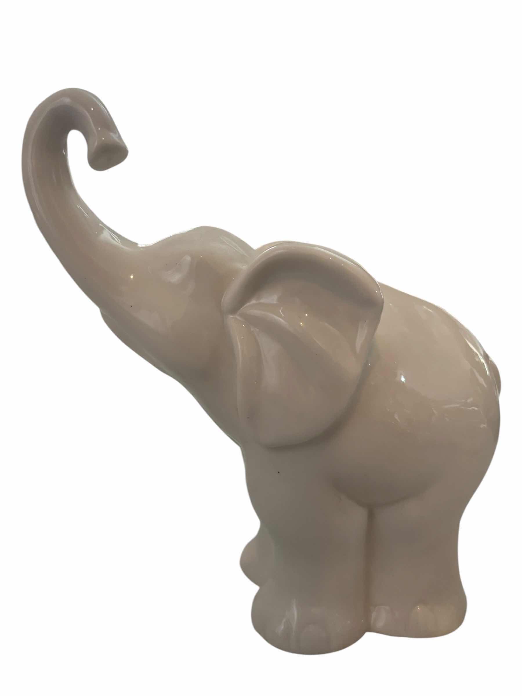 Photo 1 of ELEPHANT VASE H9” & ELEPHANT STATUE
