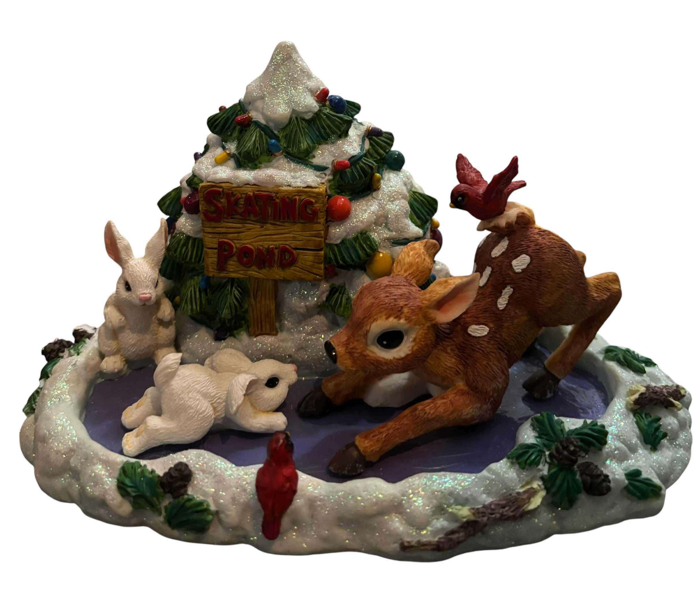 Photo 1 of TWO CHRISTOPHER RADKO COLLECTIBLE CHRISTMAS SCENE FIGURINES