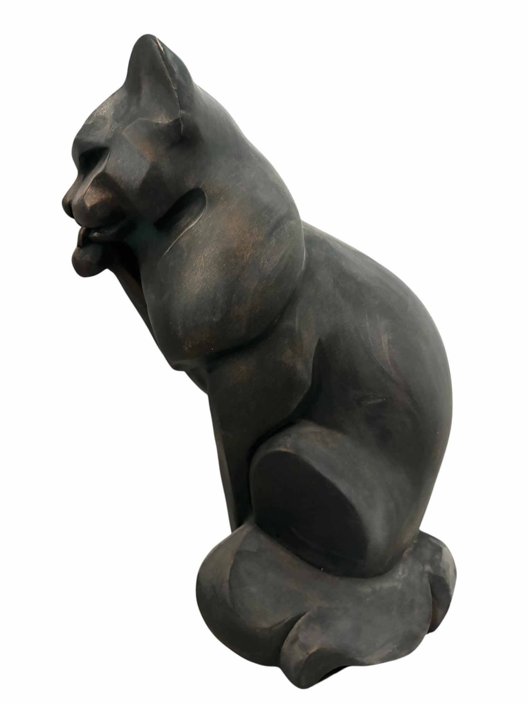 Photo 1 of TWO CAT STATUES HOME DECOR H15”