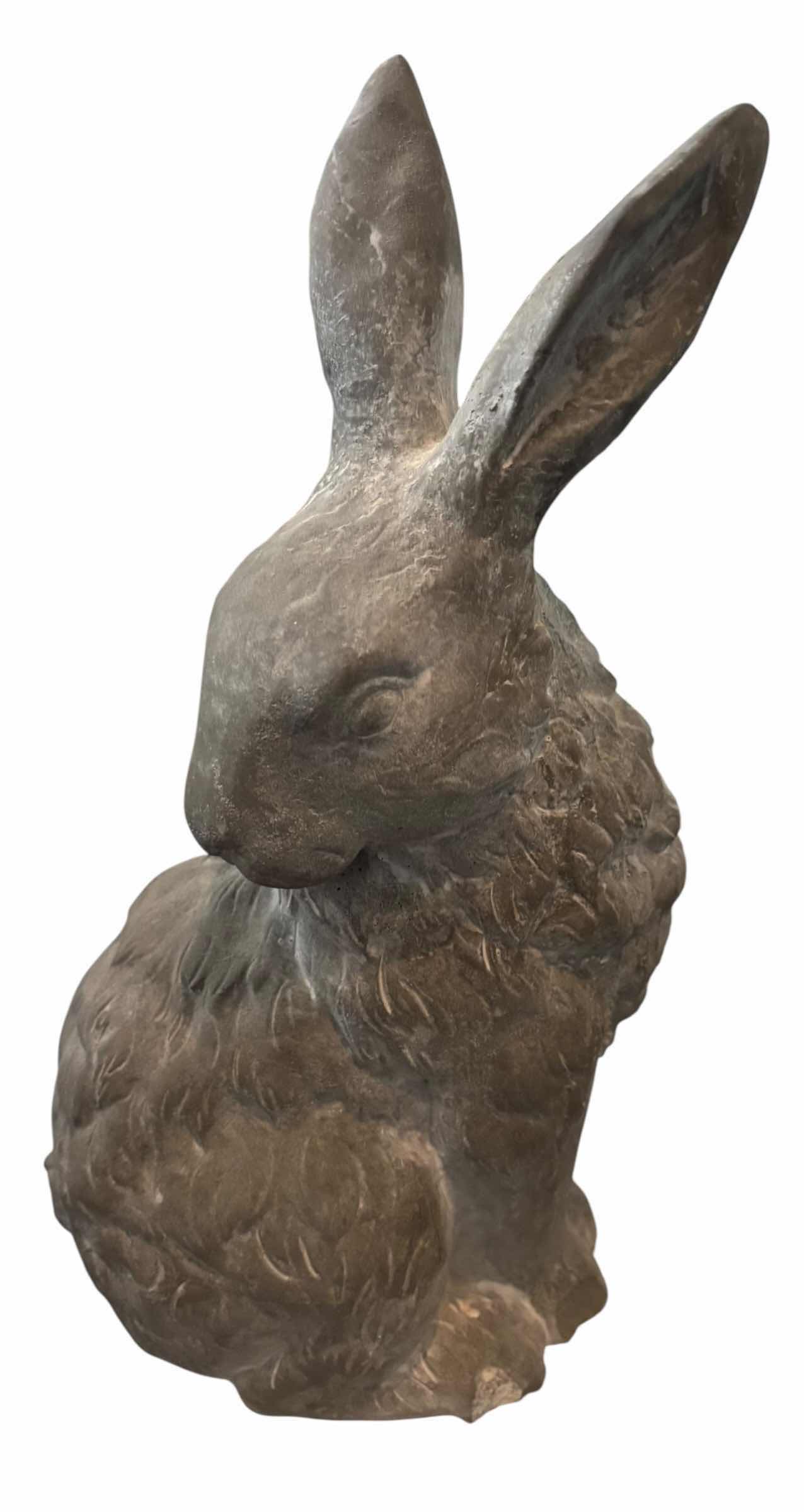 Photo 1 of TWO PLASTER RABBIT STATUES H13”