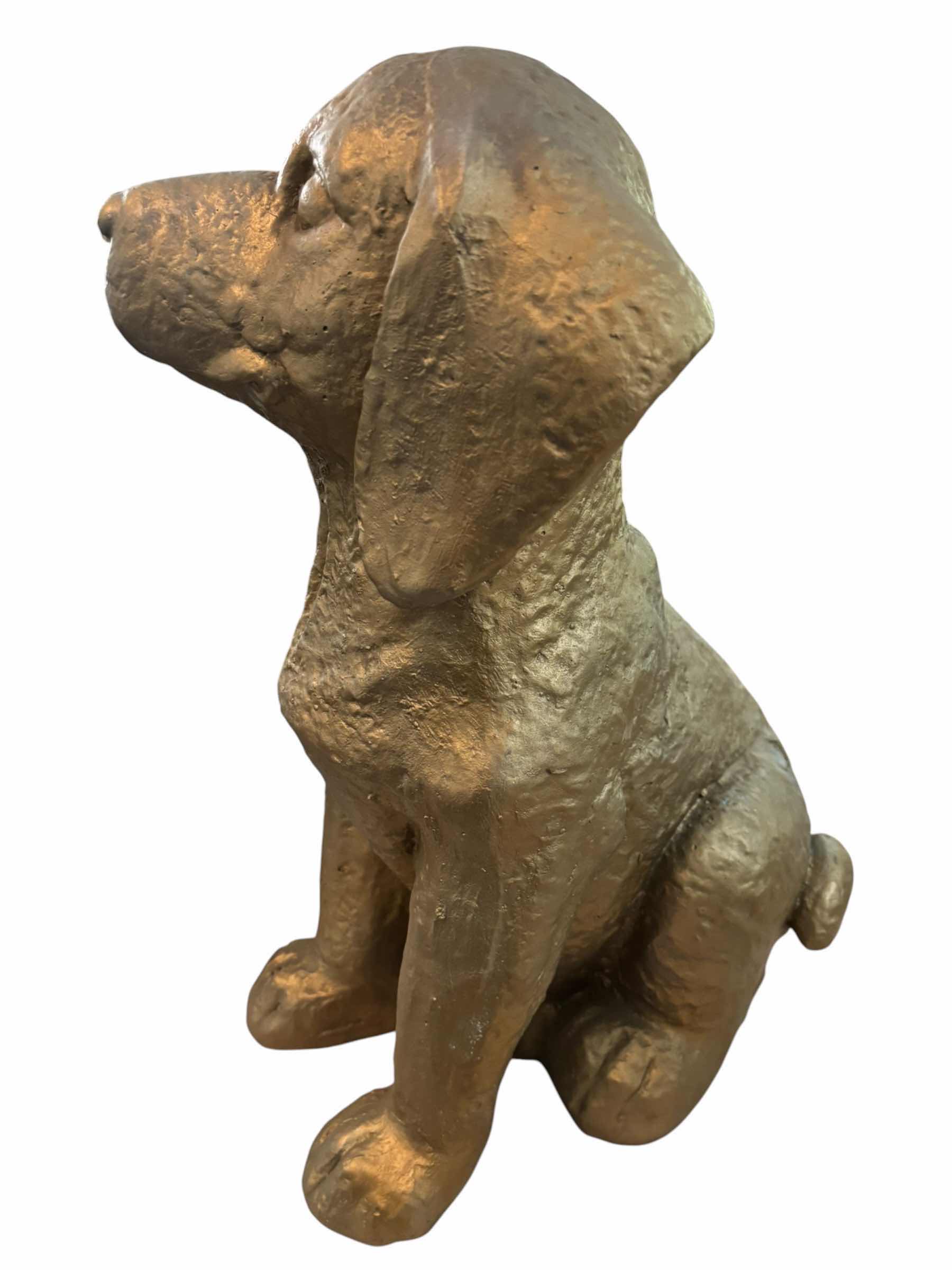 Photo 1 of GOLD TONE DOG STATUE HOME DECOR H16”