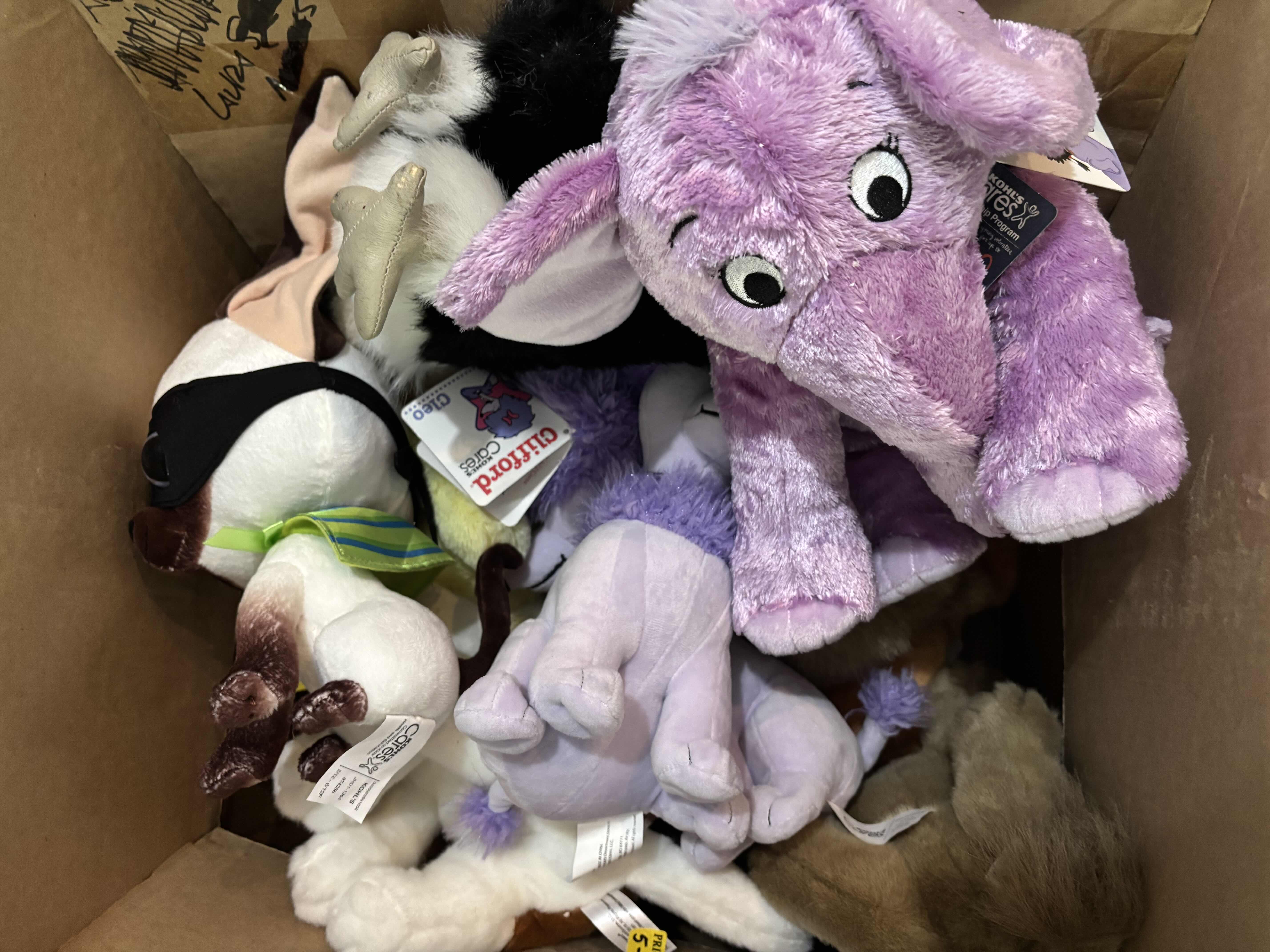 Photo 1 of BOX OF STUFFED ANIMALS