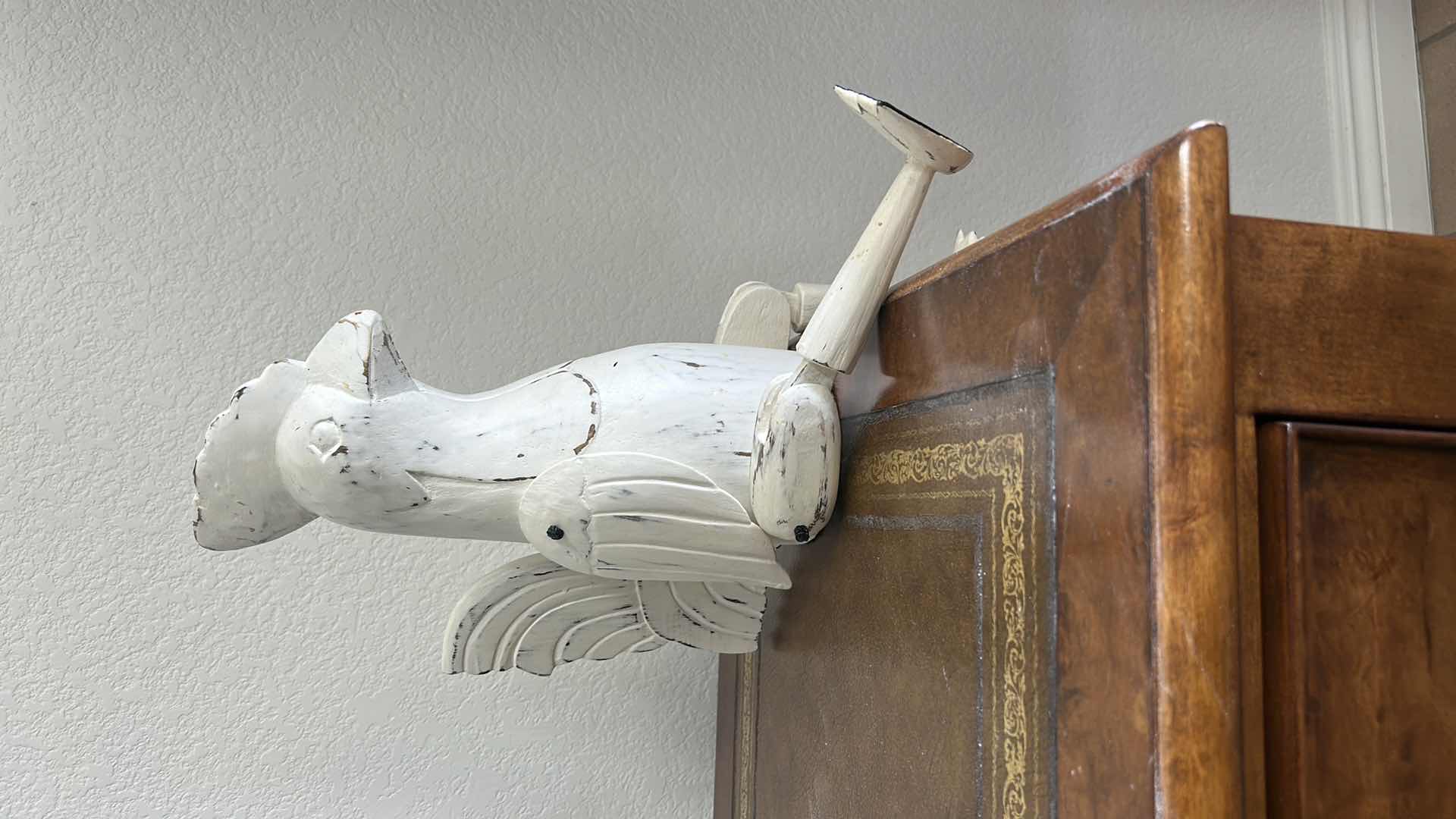 View 2 of SITTING WOODEN ROOSTER H12.5”