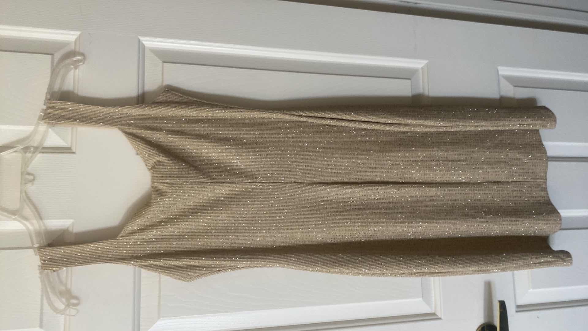 Photo 1 of WOMEN’S GOLD GLITTERY DRESS SIZE LARGE
