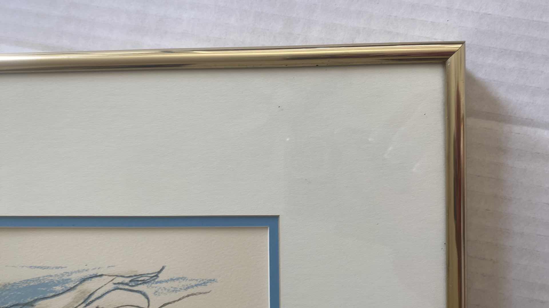 Photo 1 of VINTAGE GOLD FRAMED PABLO PICASSO ETCHING “LE GOUT DU BONHEUR” WITH COA ARTWORK  12” X 15”