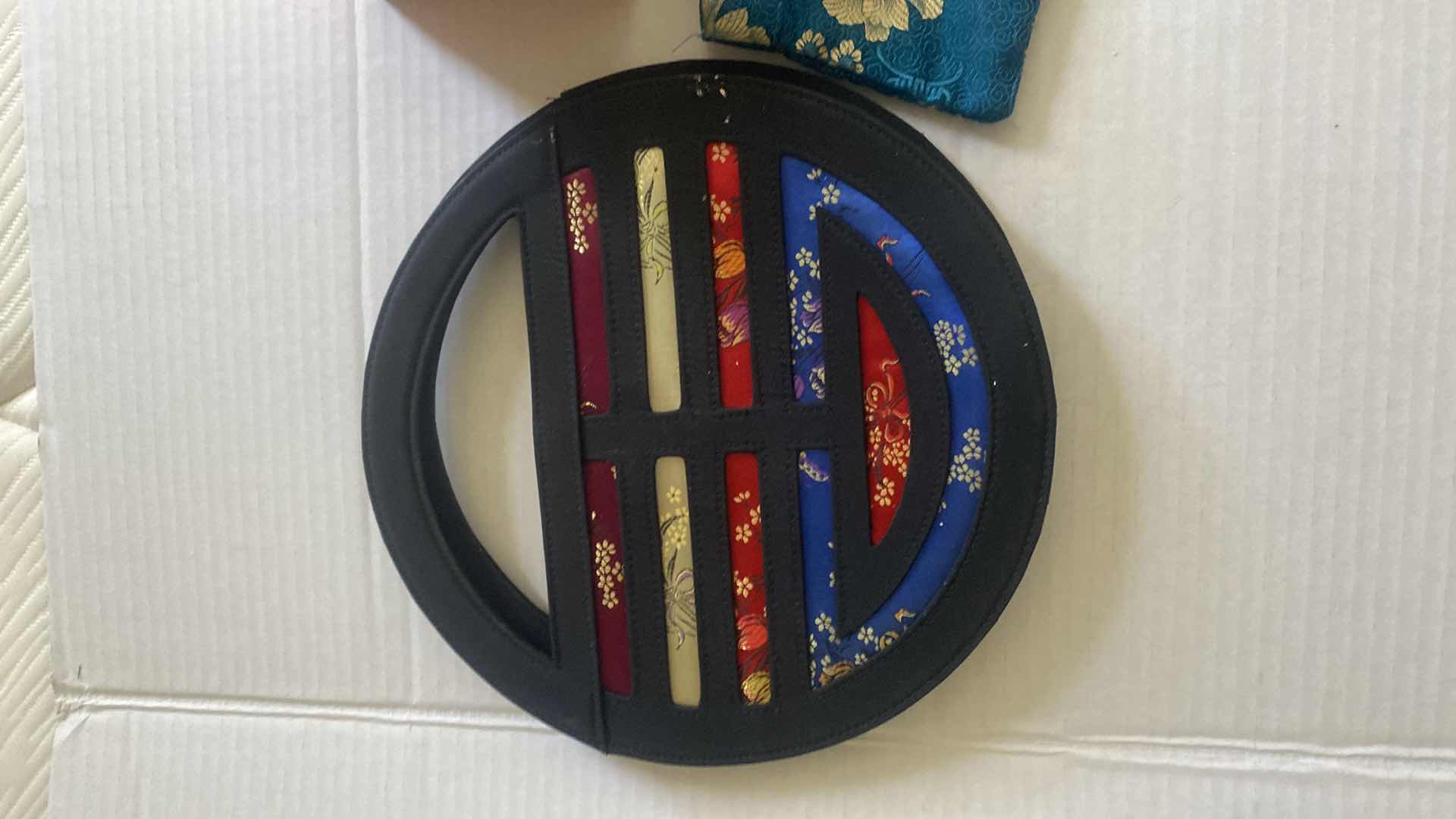 Photo 1 of WOMEN’S ASIAN INSPIRED EVENING BAGS LARGEST 10 1/2 INCHES ROUND