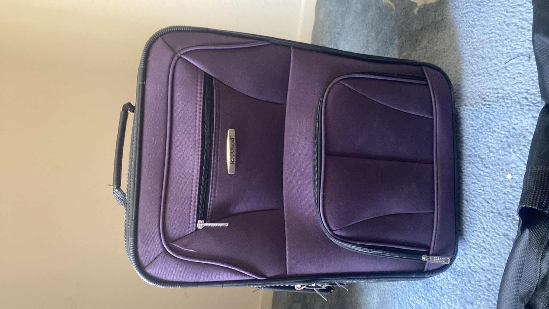 Photo 1 of LARGE ROLLING DUFFEL, NEW YORK NEW YORK, DUFFEL BAG AND ROCKLAND PURPLE ROLL A BOARD H 19”
