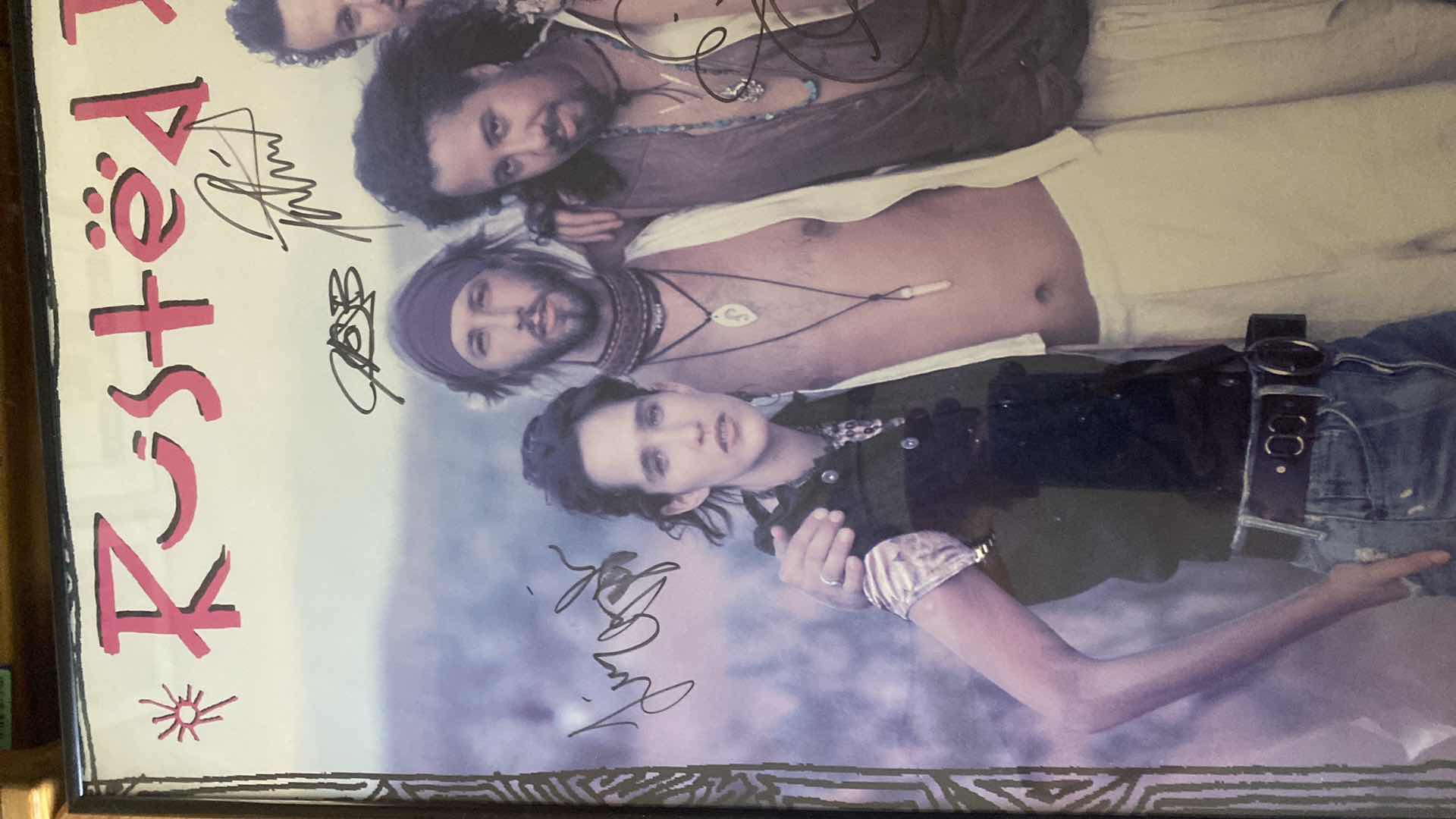 Photo 1 of FRAMED RUSTED ROOT AUTOGRAPHED POSTER WITH CD ARTWORK 24” X 24”