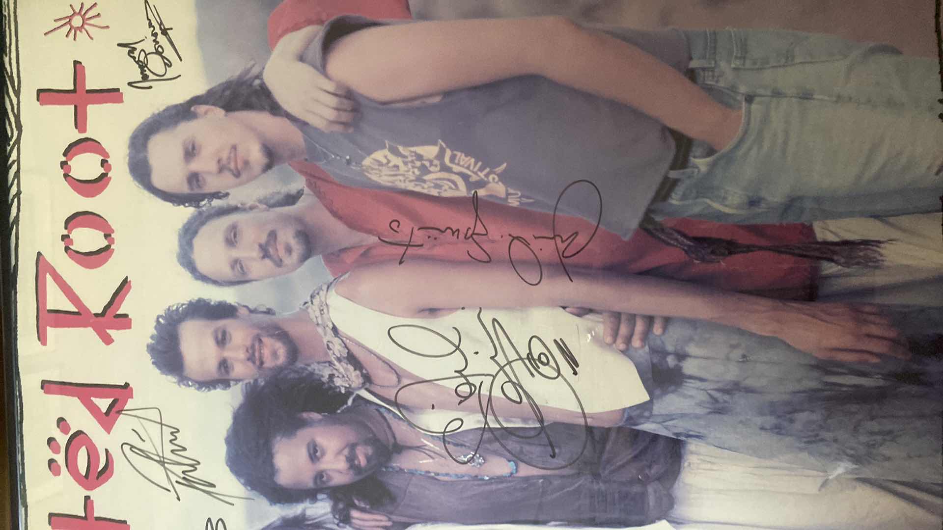 Photo 1 of FRAMED RUSTED ROOT AUTOGRAPHED POSTER WITH CD ARTWORK 24” X 24”