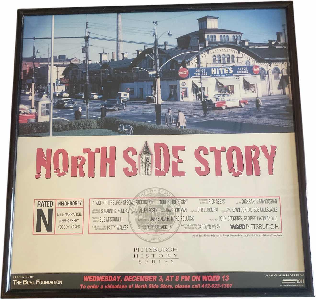 Photo 1 of FRAMED NORTHSIDE STORY POSTER FROM PITTSBURGH HISTORY SERIES ARTWORK  22“ X 22“