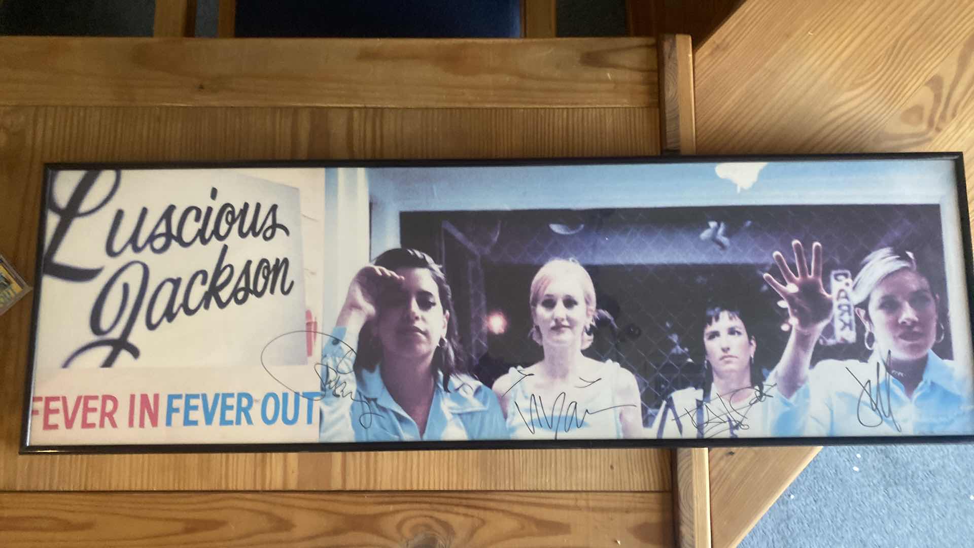 Photo 1 of FRAMED LUSCIOUS JACKSON AUTOGRAPHED POSTER ARTWORK WITH CD 39“ X 12“