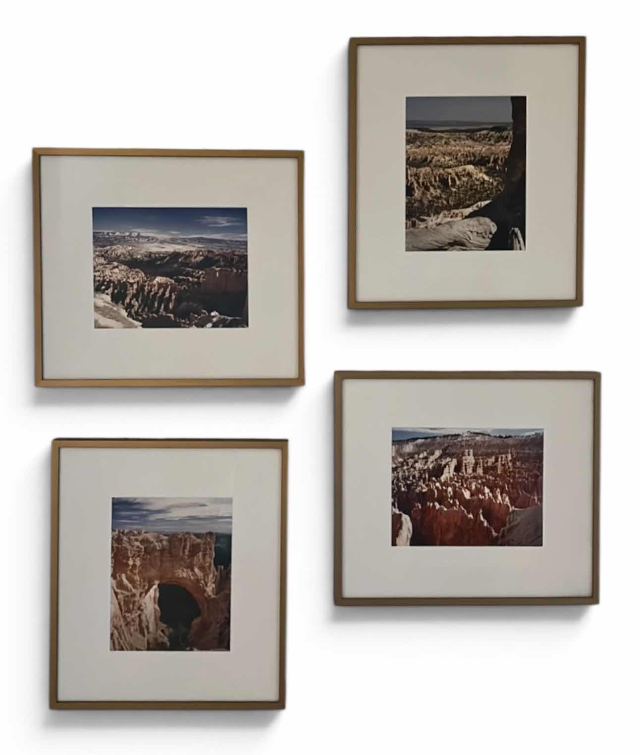 Photo 1 of FOUR FRAMED LANDSCAPE PHOTOGRAPHY ARTWORK PIECES, CAPTURING THE DRAMATIC ROCK FORMATIONS AND SWEEPING VISTAS OF BRYCE CANYON NATIONAL PARK 14 1/4” x H16 1/4”