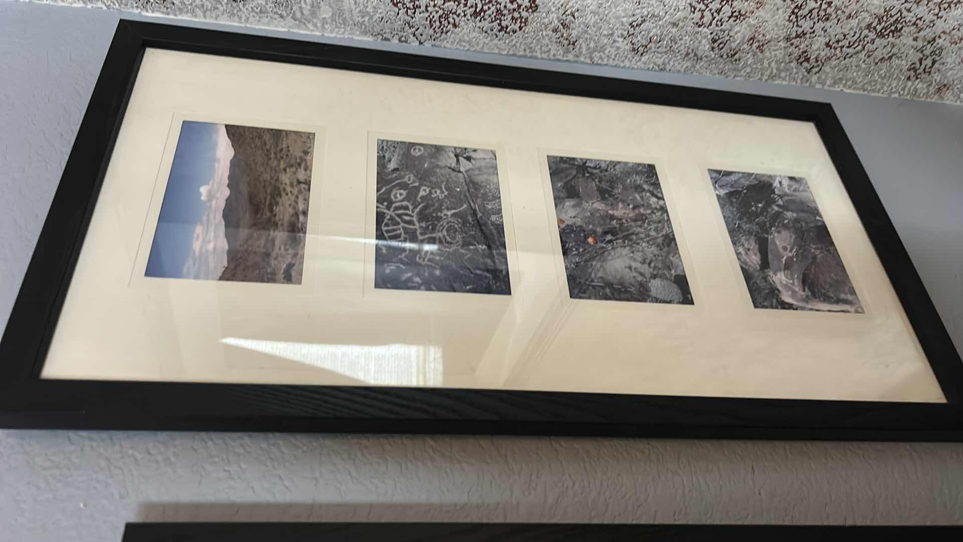 Photo 1 of 2- COLLAGE PICTURE FRAMES, FEATURES A SATIN BLACK FINISH AND A DOUBLE MAT WITH FOUR PHOTO OPENINGS . 11“ x H21“