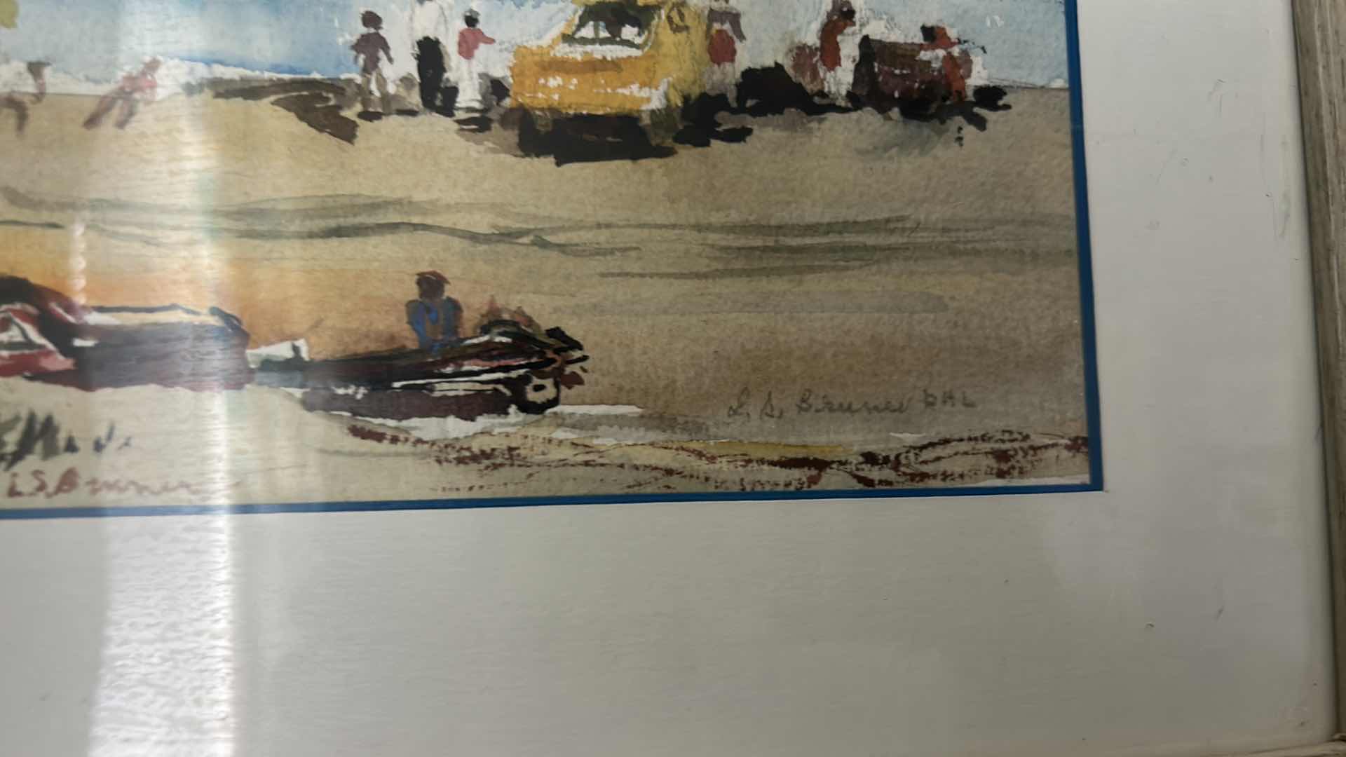 Photo 1 of FRAMED AND SIGNED WATERCOLOR ARTWORK “CALLVILLE MARINA” 15” x H12”