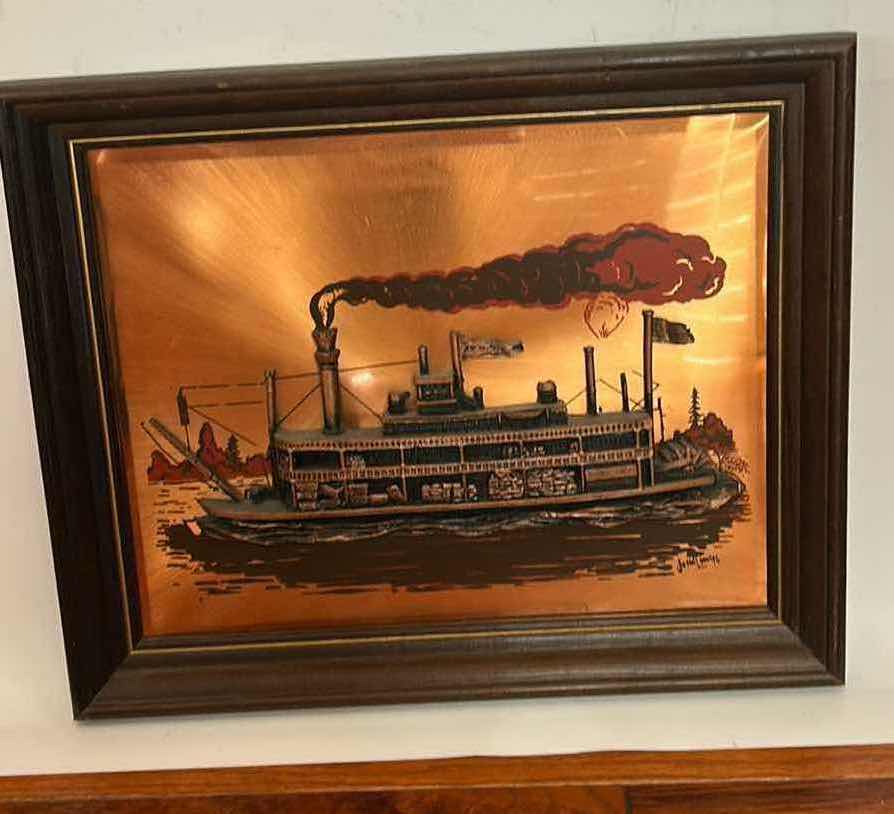 View 2 of JOHN LOUE 3D COPPER RELIEF WALL ARTWORK PIECE, 16 1/2” x H13 1/4” $125