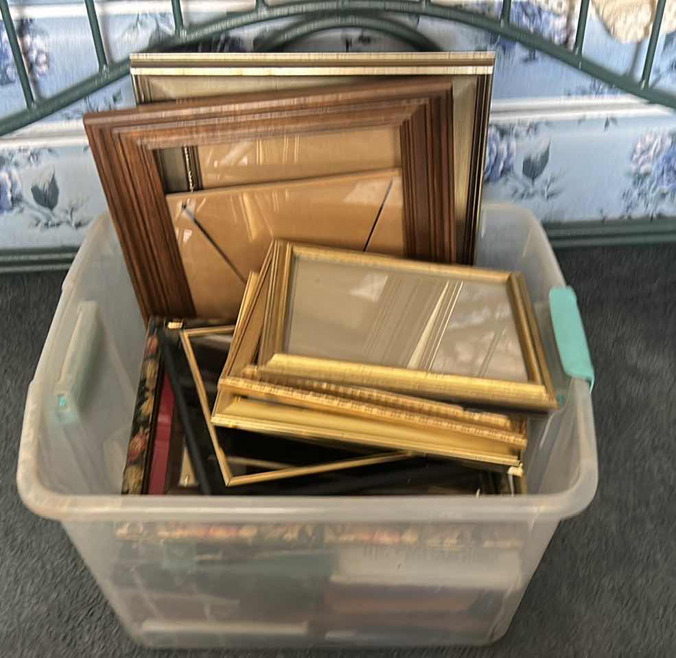 Photo 1 of TOTE FULL OF PICTURE FRAMES
