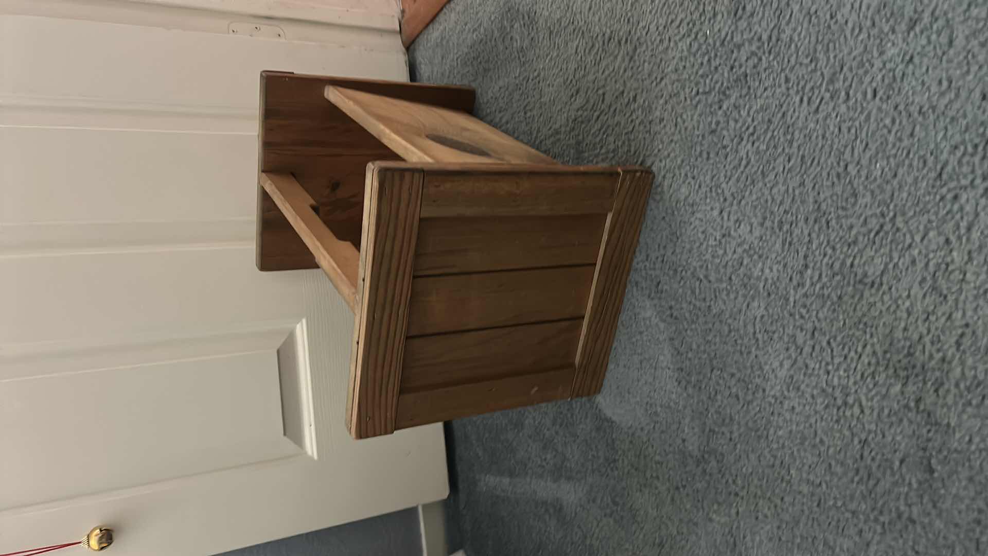 Photo 1 of VINTAGE “THIS END UP” SOLID PINE MAGAZINE, RACK