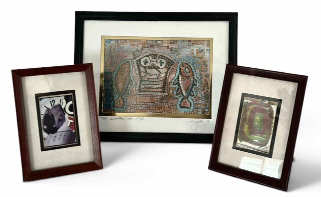 Photo 1 of 3 FRAMED ARTWORK PIECES (LARGEST 12 x H9.5)