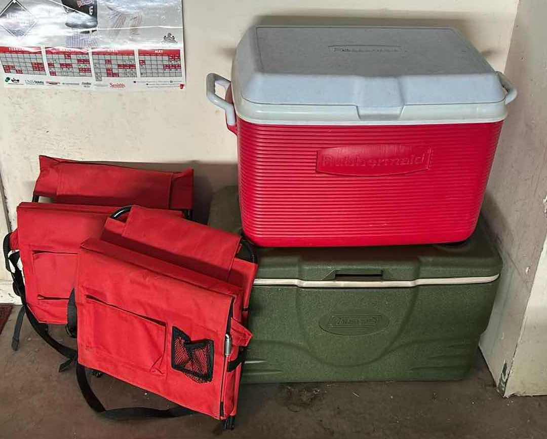 Photo 1 of STADIUM CHAIRS, AND ICE CHESTS