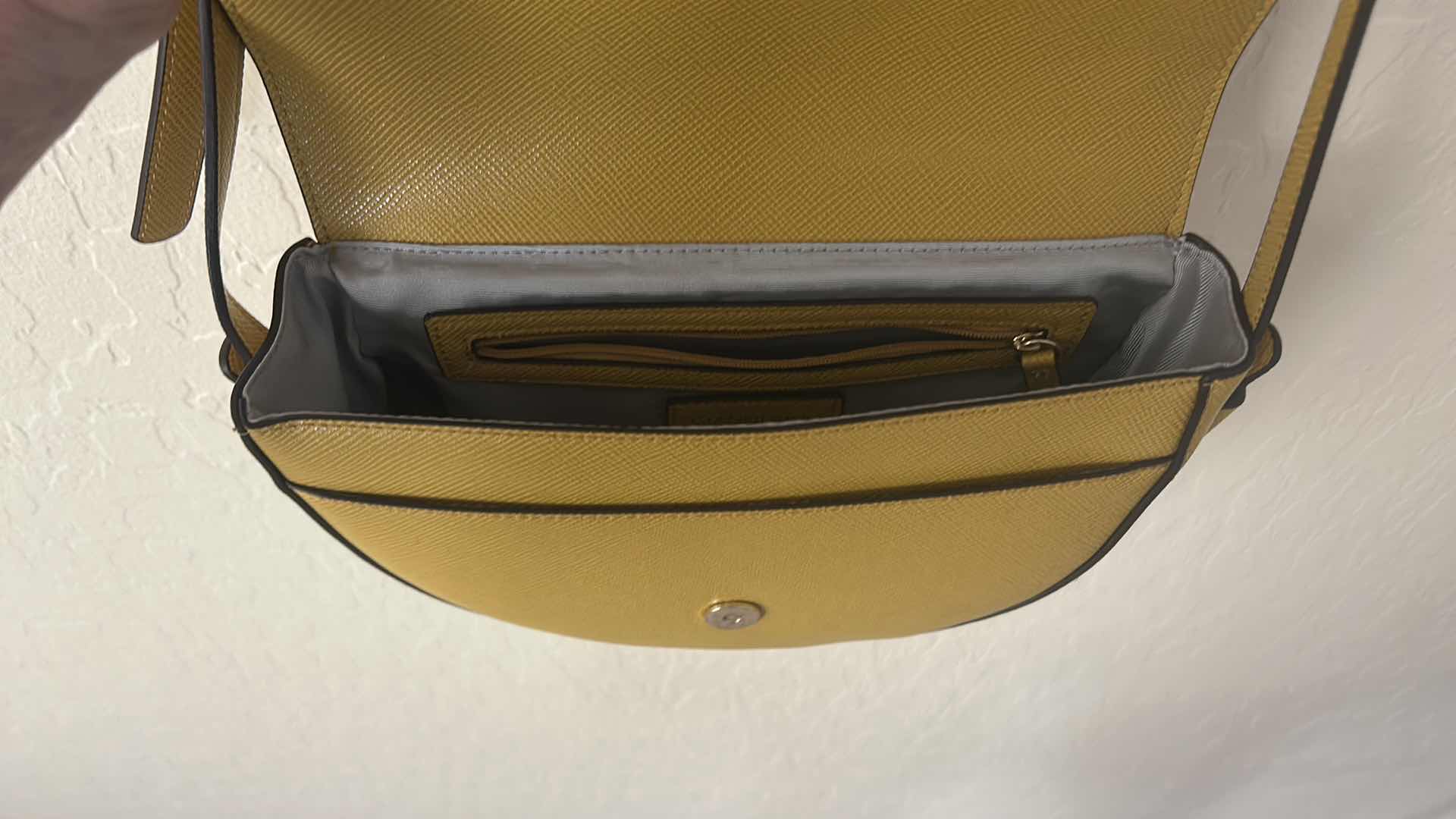 Photo 1 of MUSTARD YELLOW LEATHER, CROSSBODY BAG