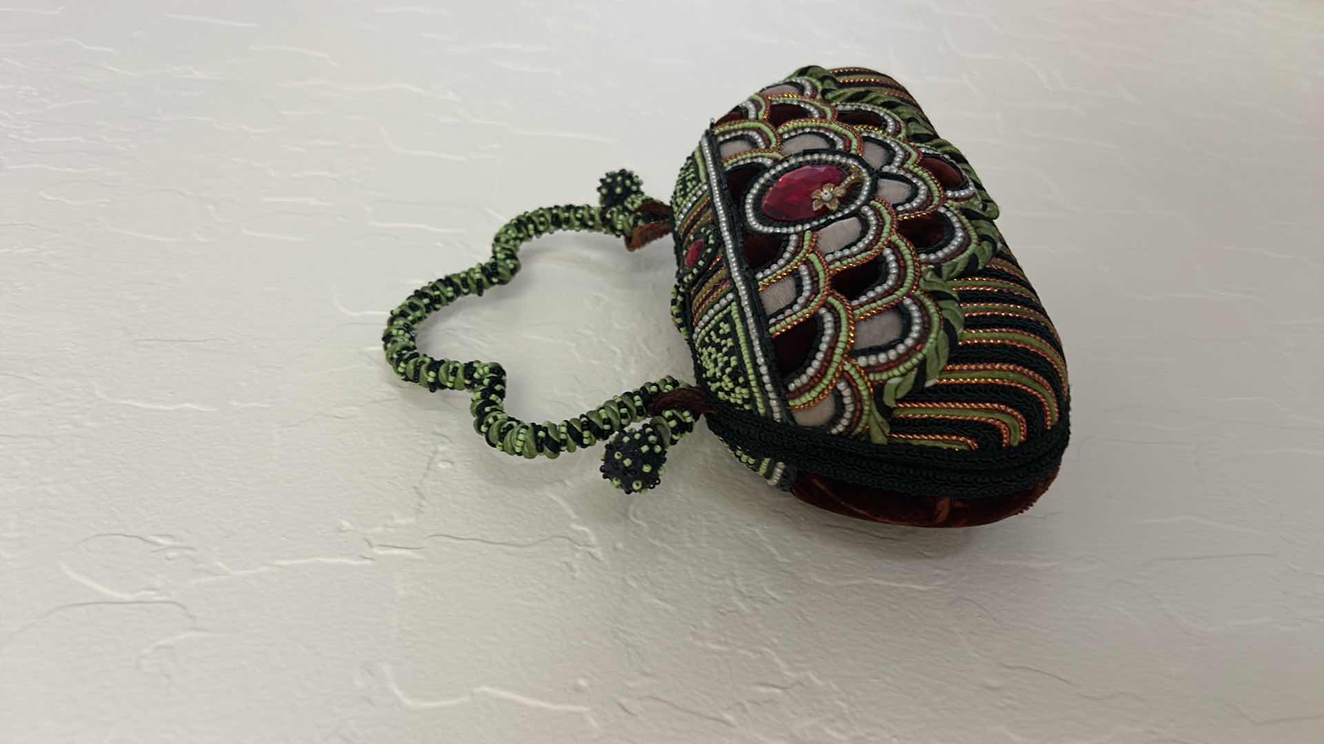 View 4 of BURGUNDY VELVET EVENING BAG BY MARY FRANCIS