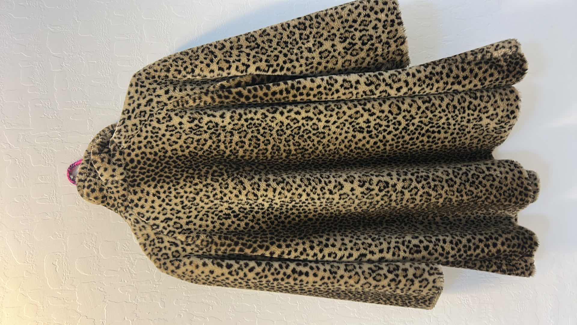 Photo 1 of VINTAGE 1980S FAUX FUR LEOPARD PRINT SWING COAT BY NORM THOMPSON OF PORTLAND, OREGON RETRO GLAM SILHOUETTE PLUS SIZE