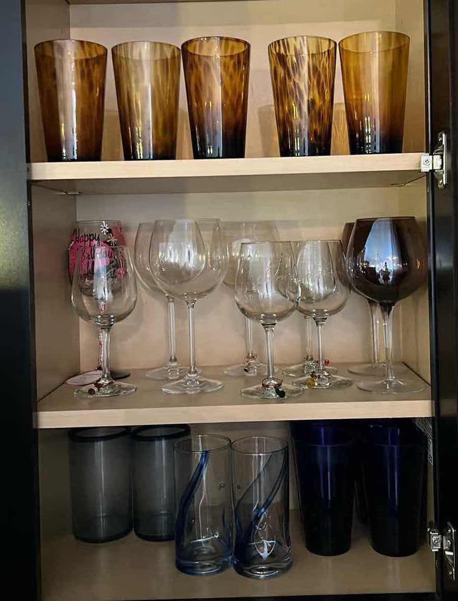 Photo 1 of THREE SHELVES IN KITCHEN – GLASSES AND STEMWARE