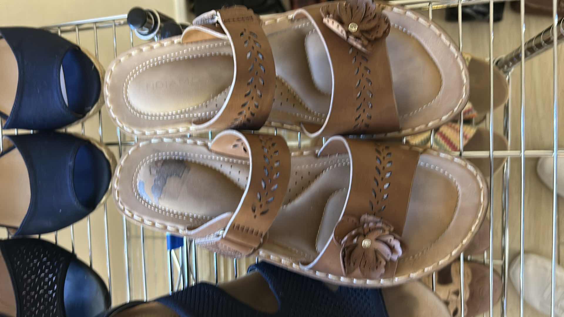 Photo 1 of SIX PAIRS OF SANDAL TYPE SHOES - WOMEN’S SIZE 10