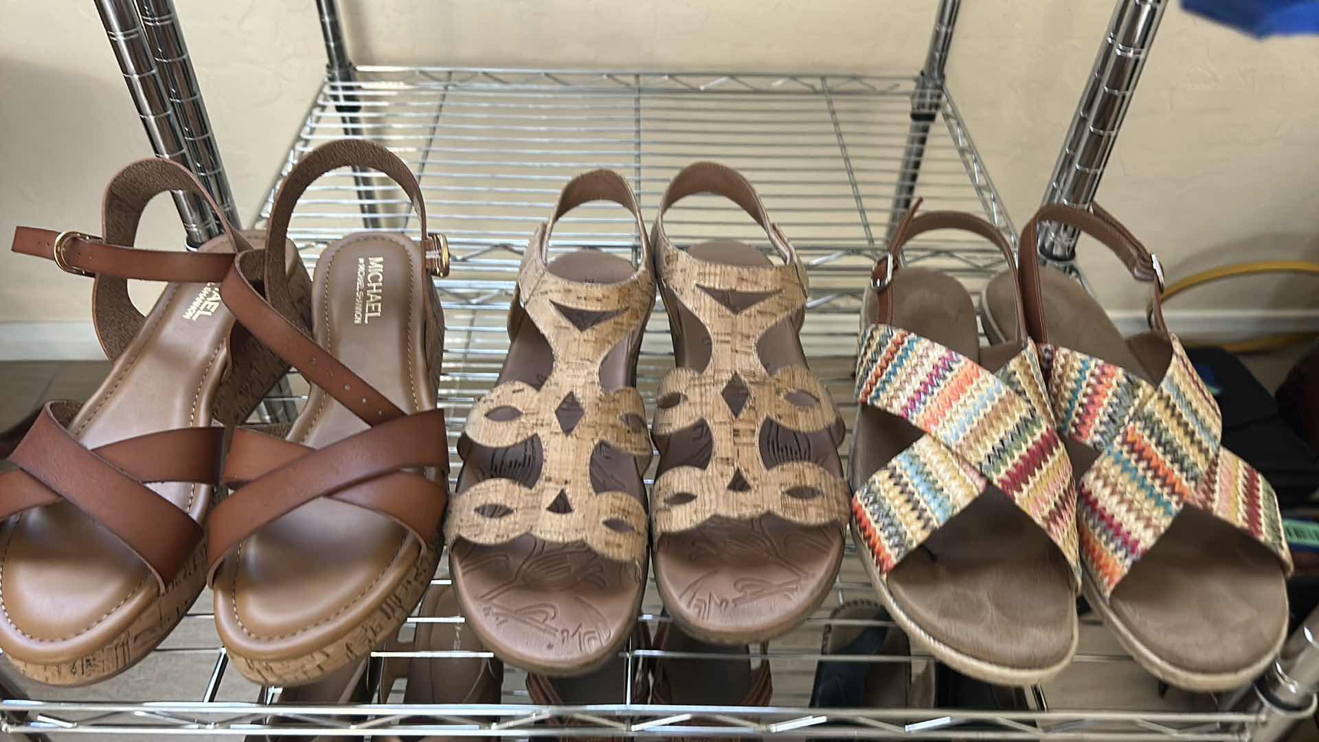 Photo 1 of SIX PAIRS OF SANDAL TYPE SHOES - WOMEN’S SIZE 10