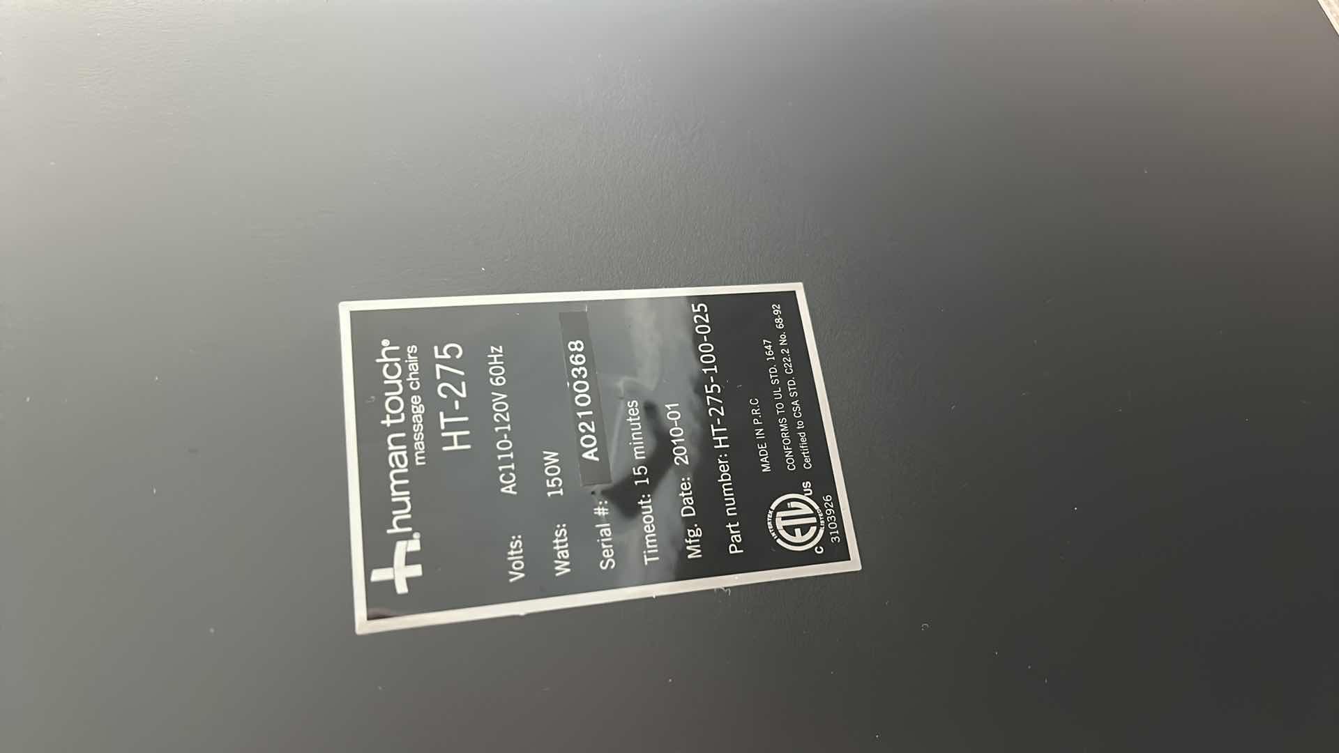 Photo 1 of HUMAN TOUCH FULLY FUNCTIONAL FULL BODY MASSAGE CHAIR