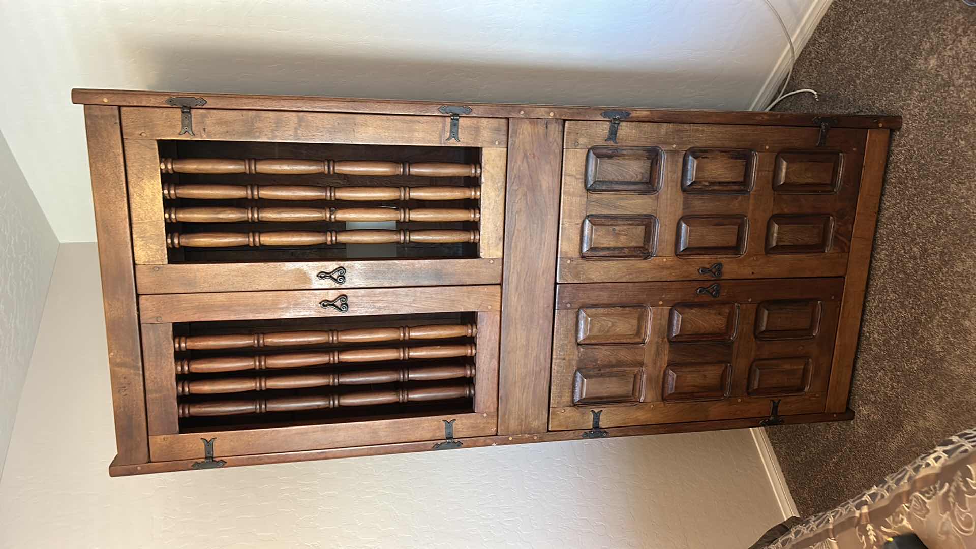 View 2 of SPANISH COLONIAL STYLE TRASTERO CABINET 
35“ x 23“ x H79 1/2“
