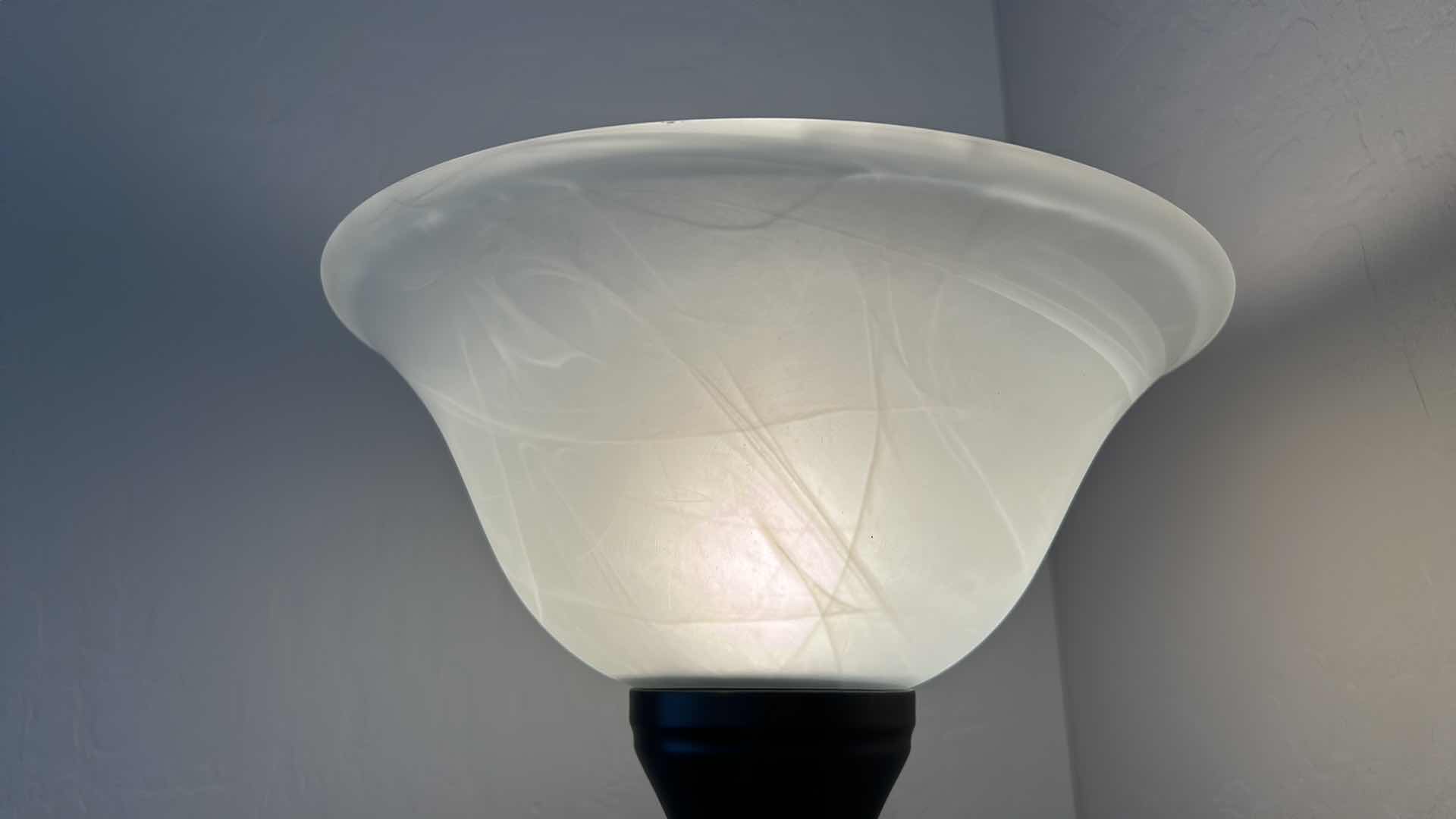 Photo 1 of METAL FLOOR LAMP WITH GLASS SHADES H 6’